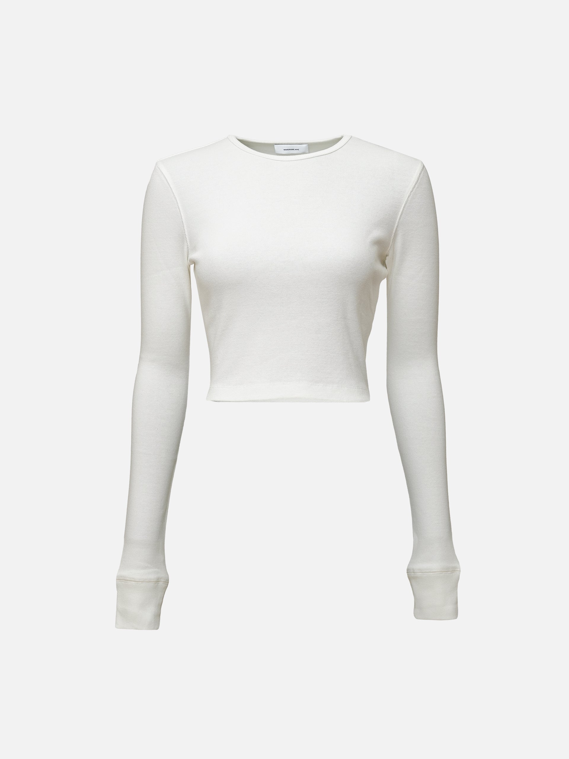 WARDROBE.NYC - x Hailey Bieber Langarmshirt Weiss – White