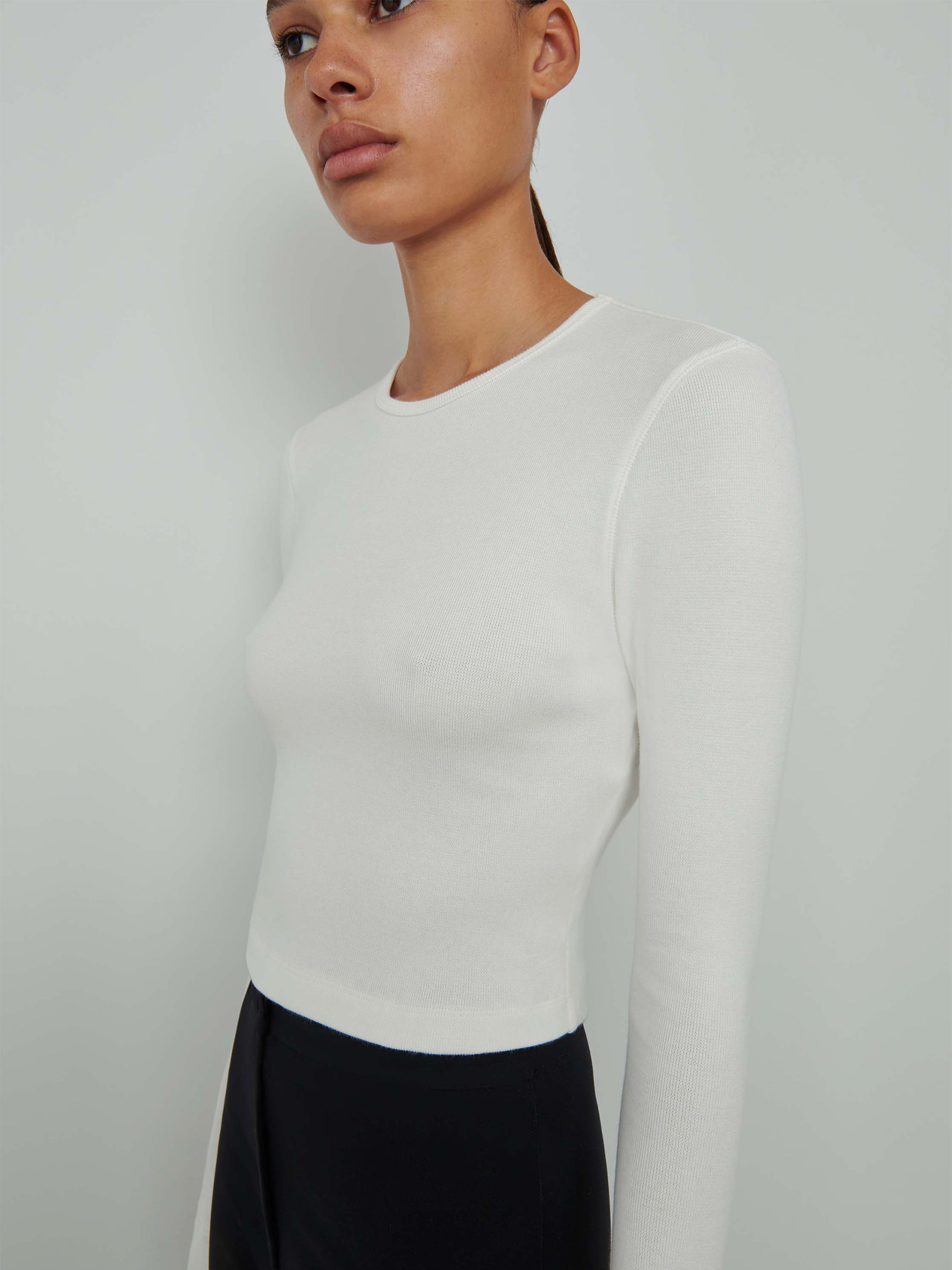 WARDROBE.NYC - x Hailey Bieber Langarmshirt Weiss – White