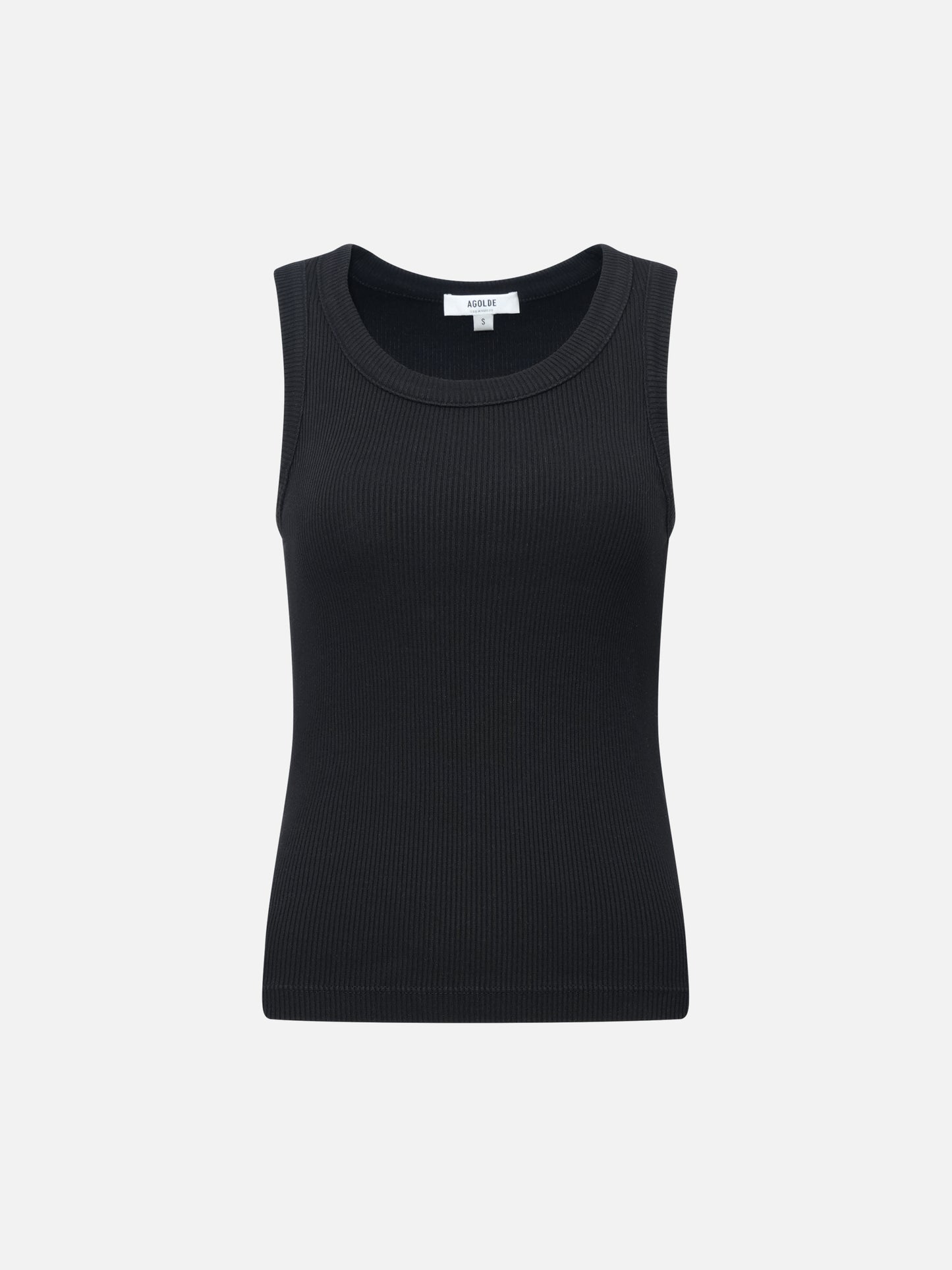 AGOLDE - Geripptes Poppy Tank Top Schwarz – Black