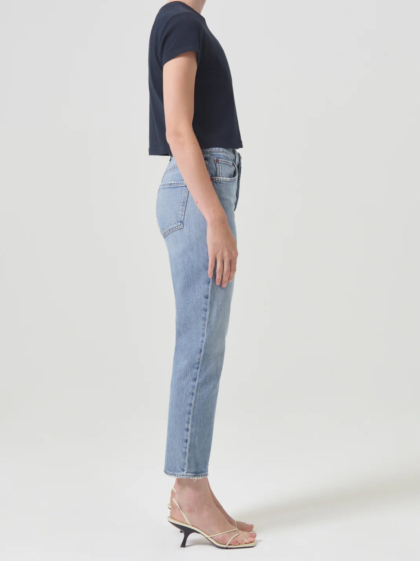AGOLDE - Riley High Rise Jeans mit verkürztem Bein