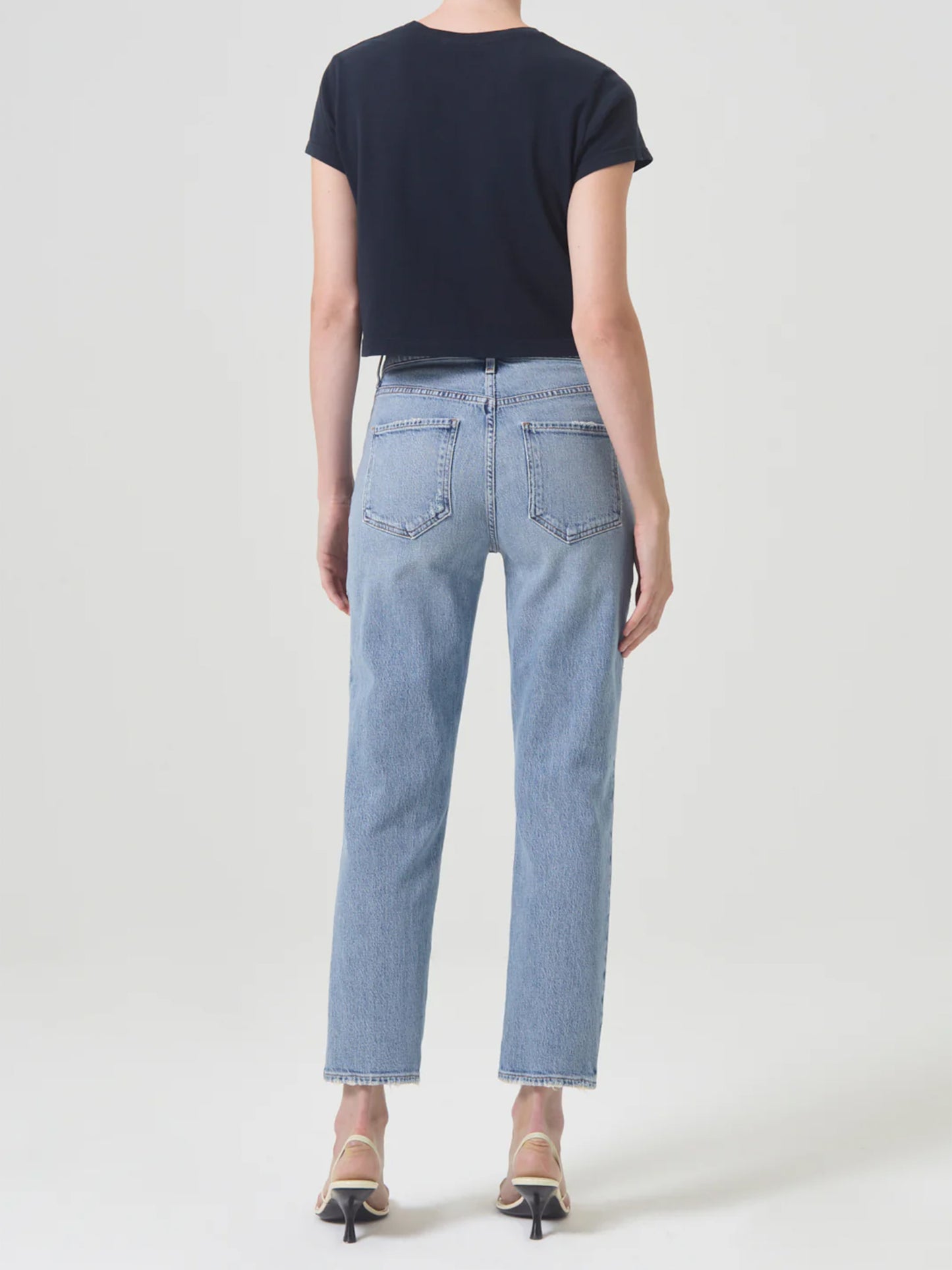 AGOLDE - Riley High Rise Jeans mit verkürztem Bein