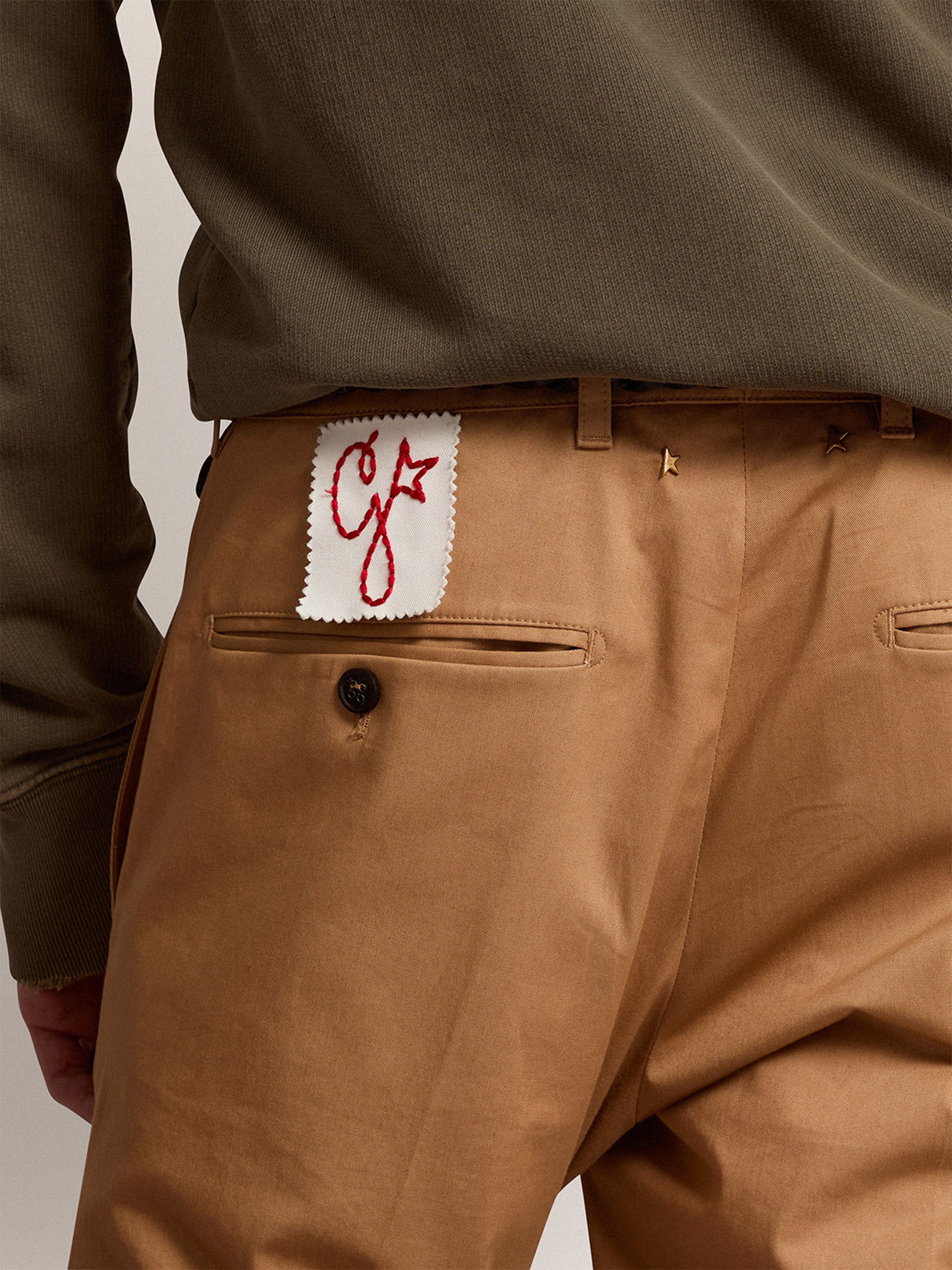 GOLDEN GOOSE - Chinohose mit geradem Bein Beige