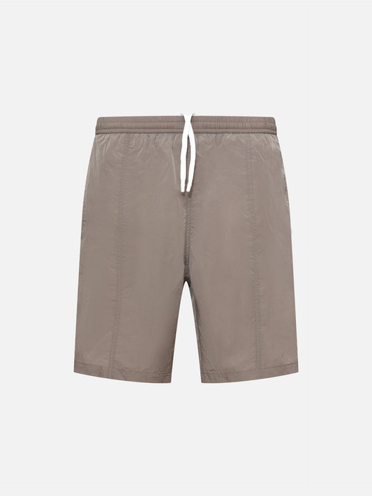 AMI PARIS - Badeshorts mit Logo-Detail Taupe