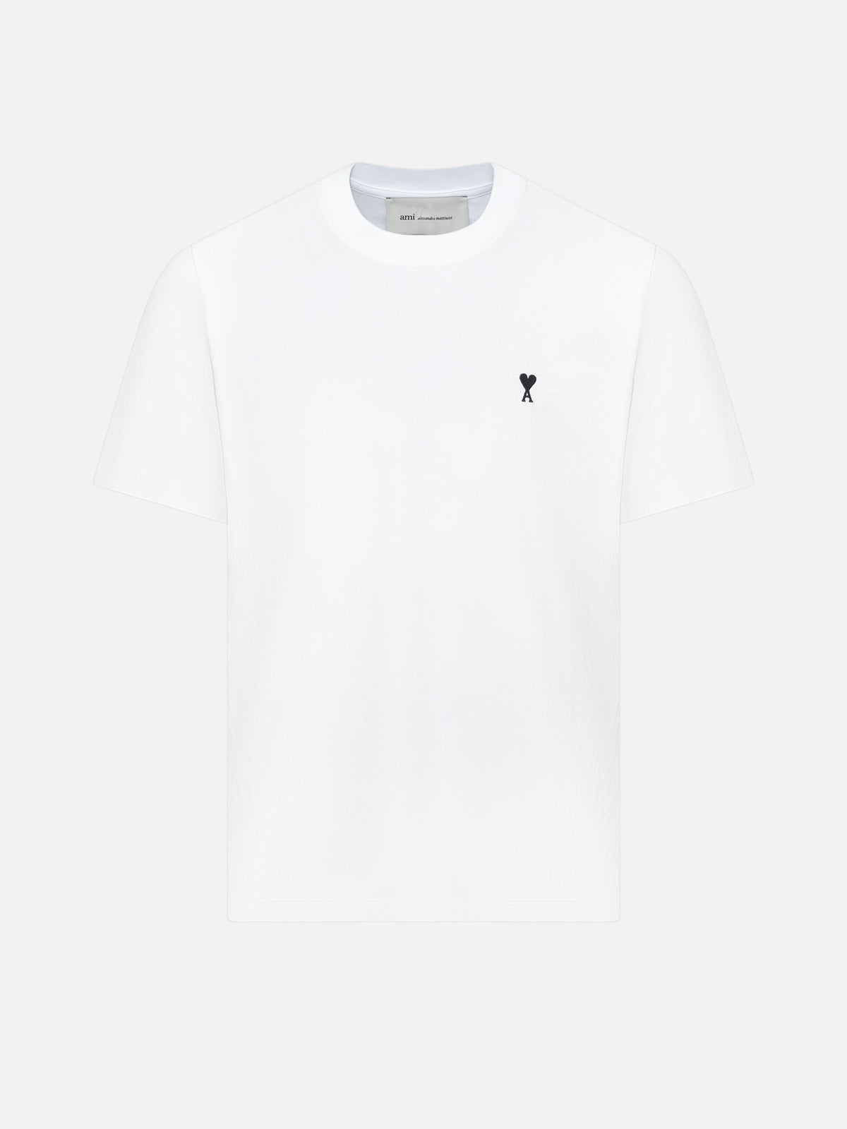 AMI PARIS - T-Shirt Ami De Coeur aus Baumwolljersey White Black