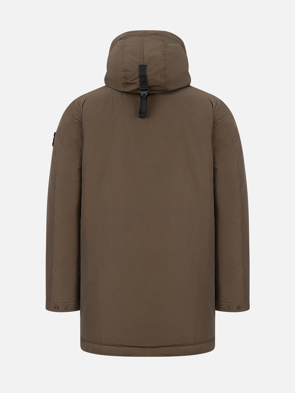 Stone island Langer Daunenparka mit Kapuze für Herren Braun