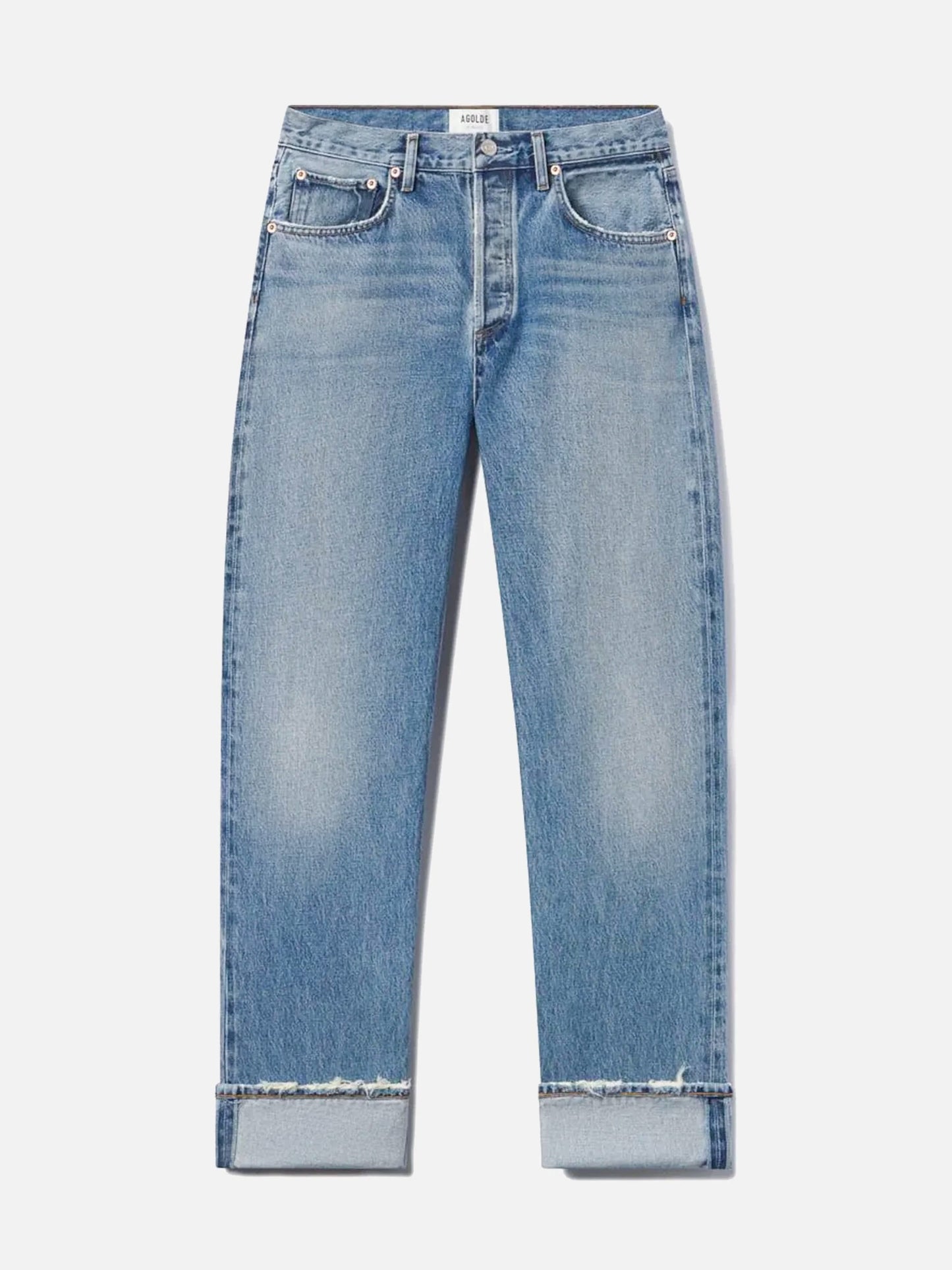 AGOLDE - Gerade Jeans Fran Low Slung für Damen in Blau - Blue