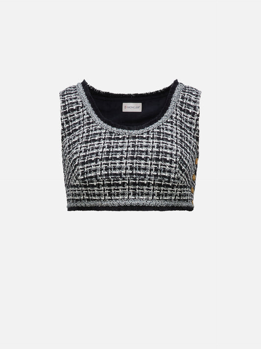 MONCLER - Cropped Top aus Tweed