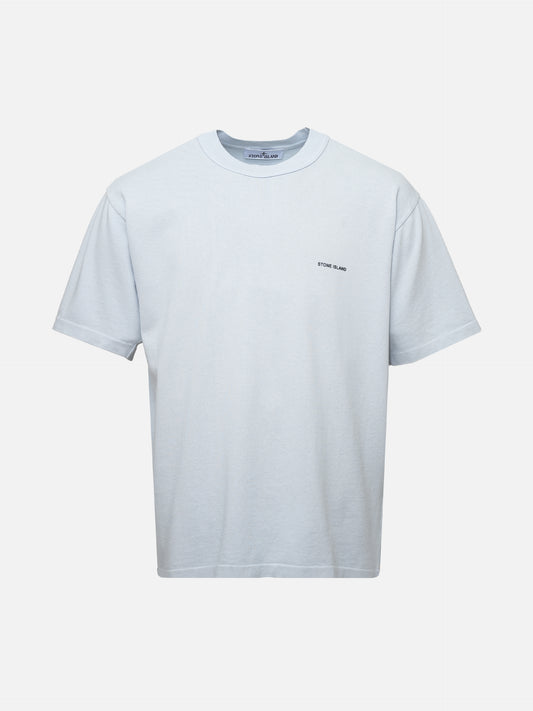 Stone Island - T-Shirt mit Logo-Applikation Hellblau – Light blue