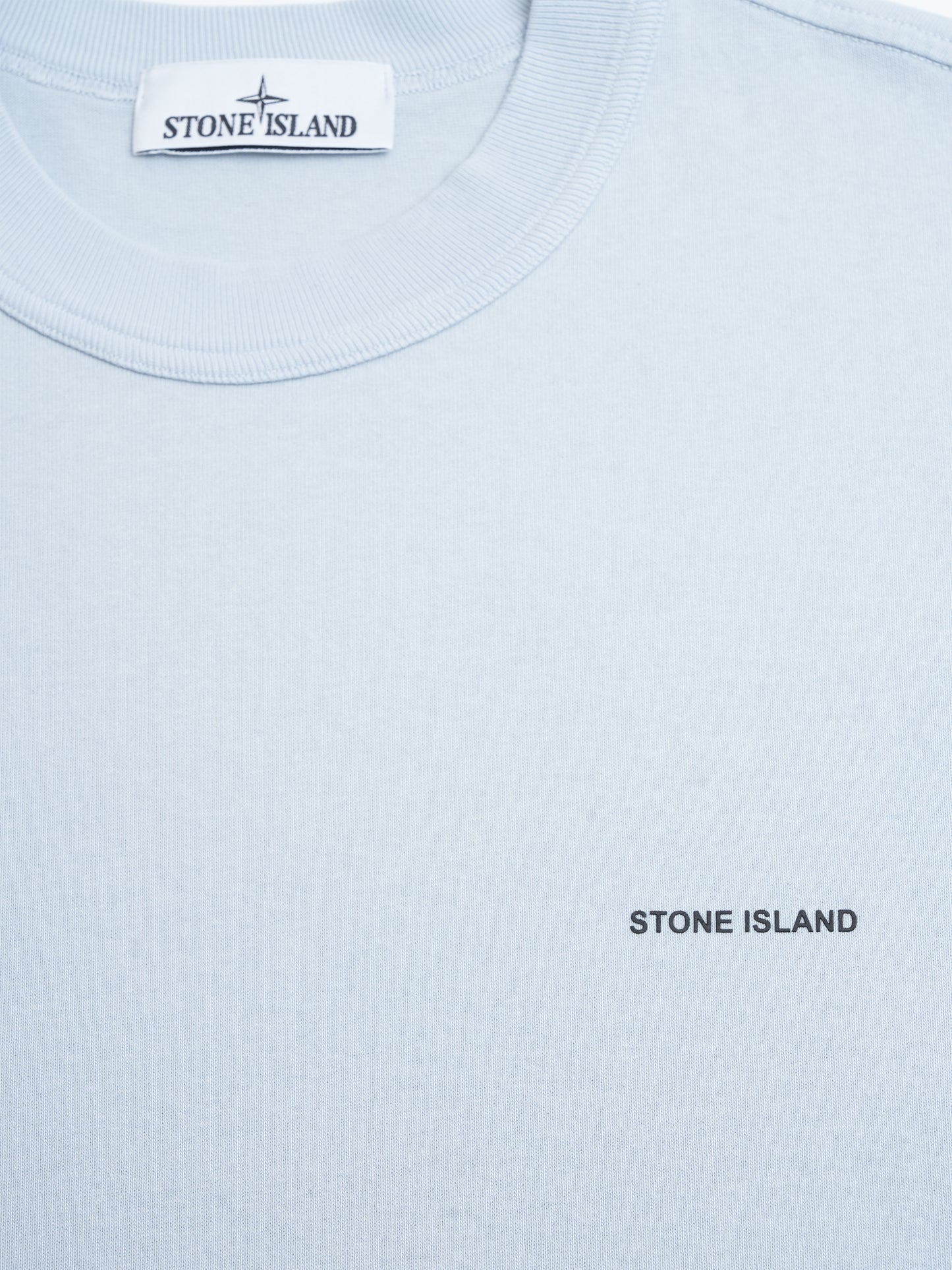 Stone Island - T-Shirt mit Logo-Applikation Hellblau – Light blue
