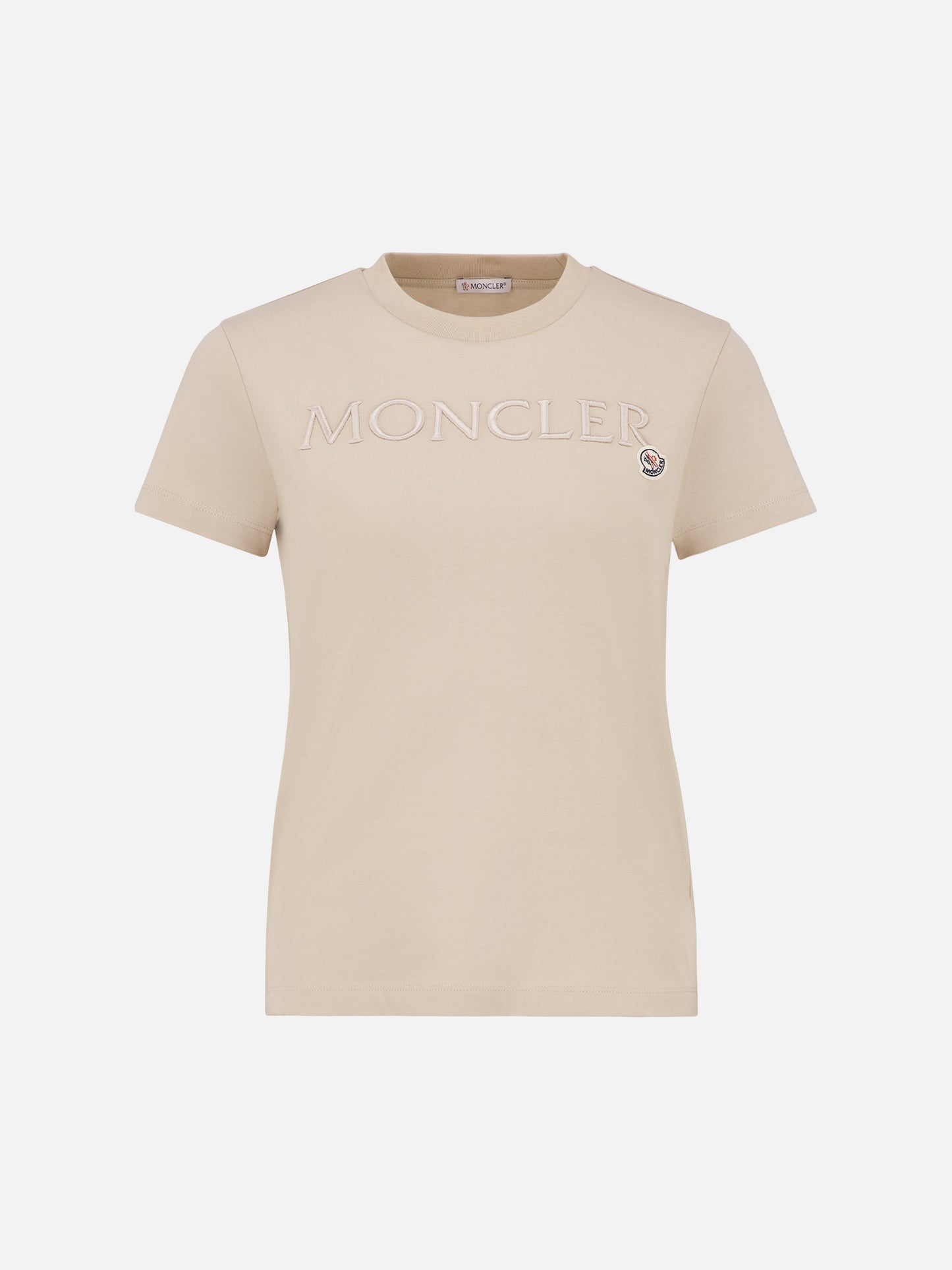MONCLER - T-Shirt mit Logostickerei