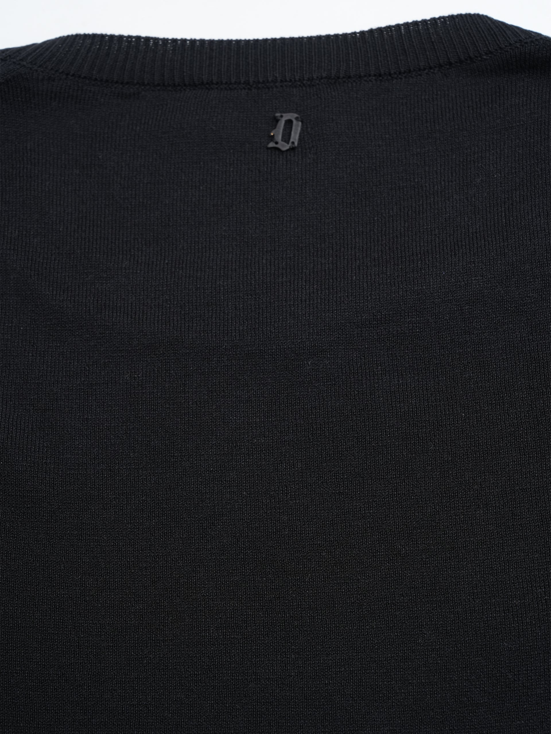 DONDUP - Pullover aus Baumwoll-Seidengemisch Schwarz – Black