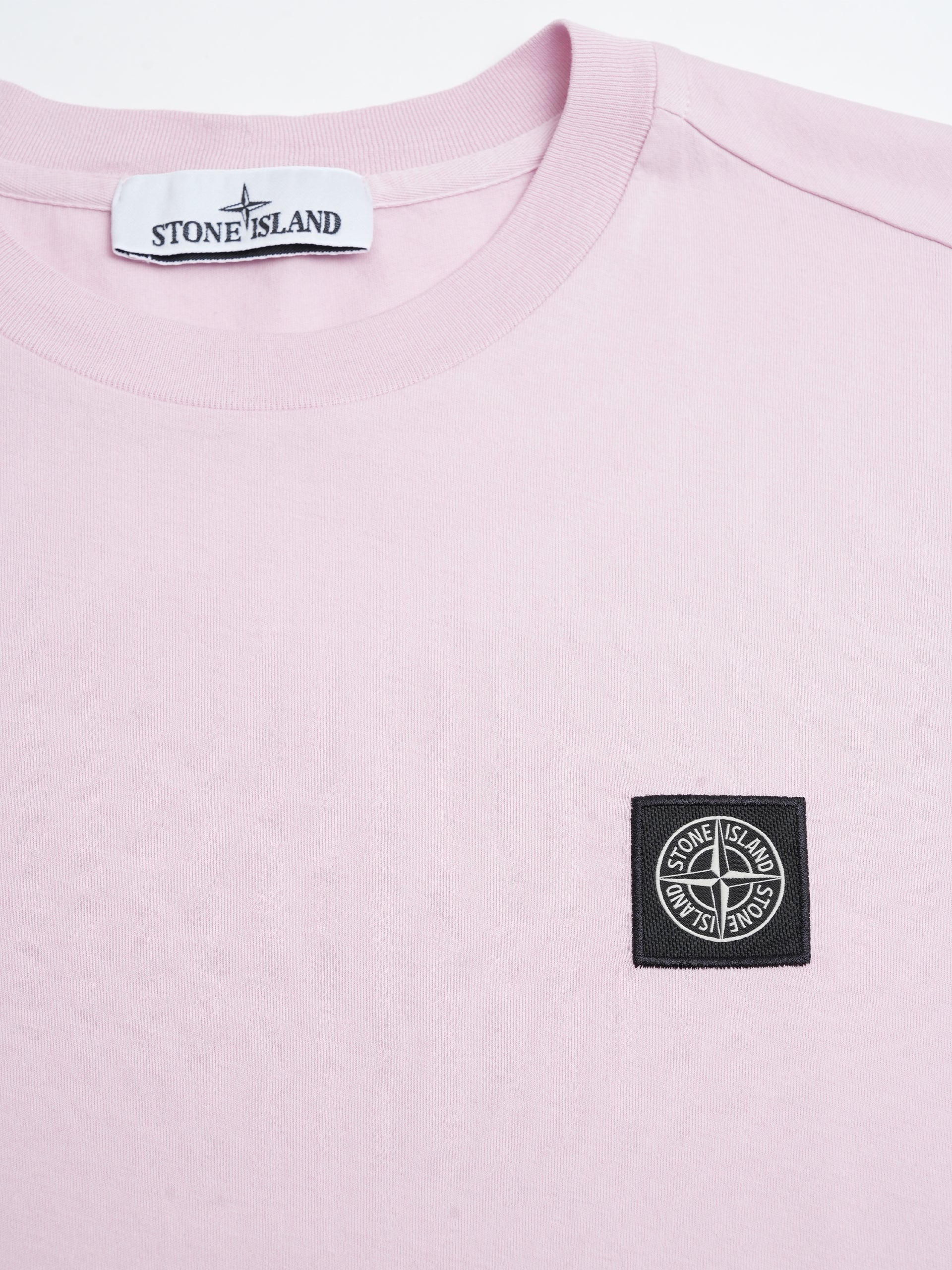 STONE ISLAND - T-Shirt mit Kompass-Patch Rosa – Pink
