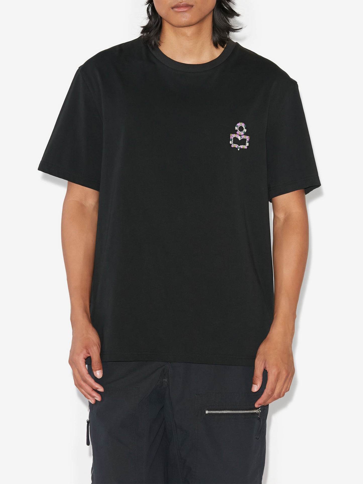 MARANT - Hugo T-Shirt mit Logo-Stickerei Schwarz - Black