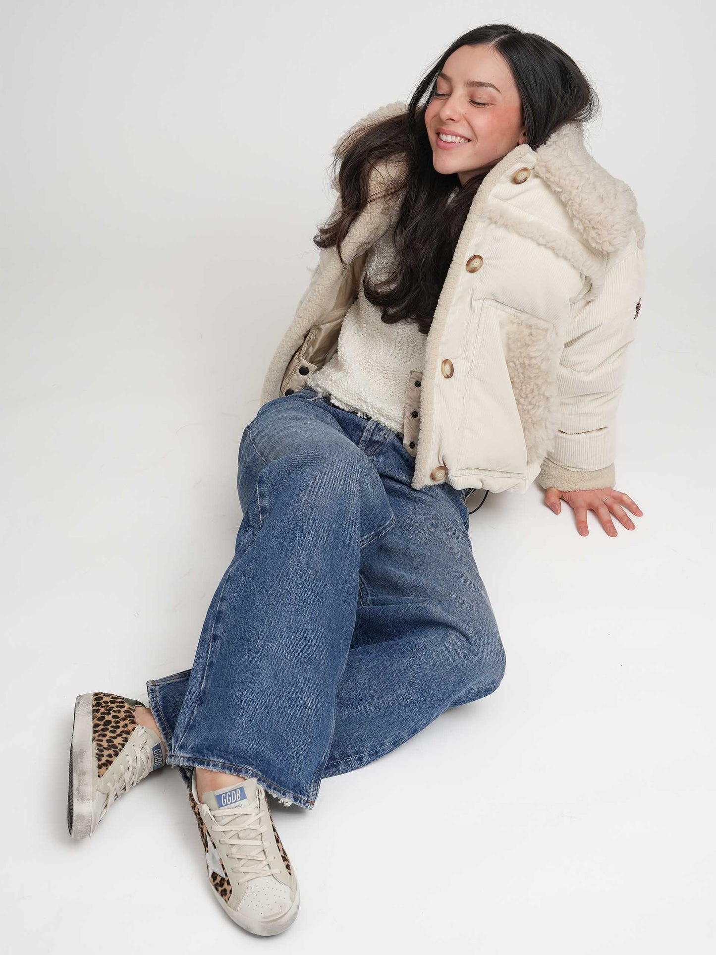 MONCLER GRENOBLE - Daunenjacke Caleu aus Kord für Damen