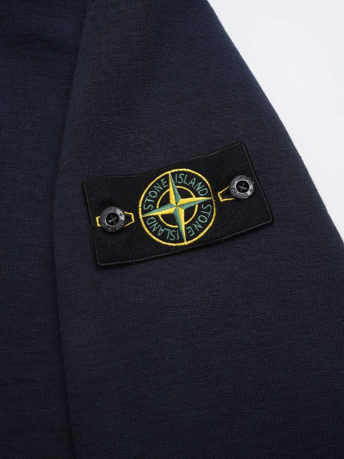 Stone island Polo-Sweatshirt aus Baumwollfleece für Herren Navyblau