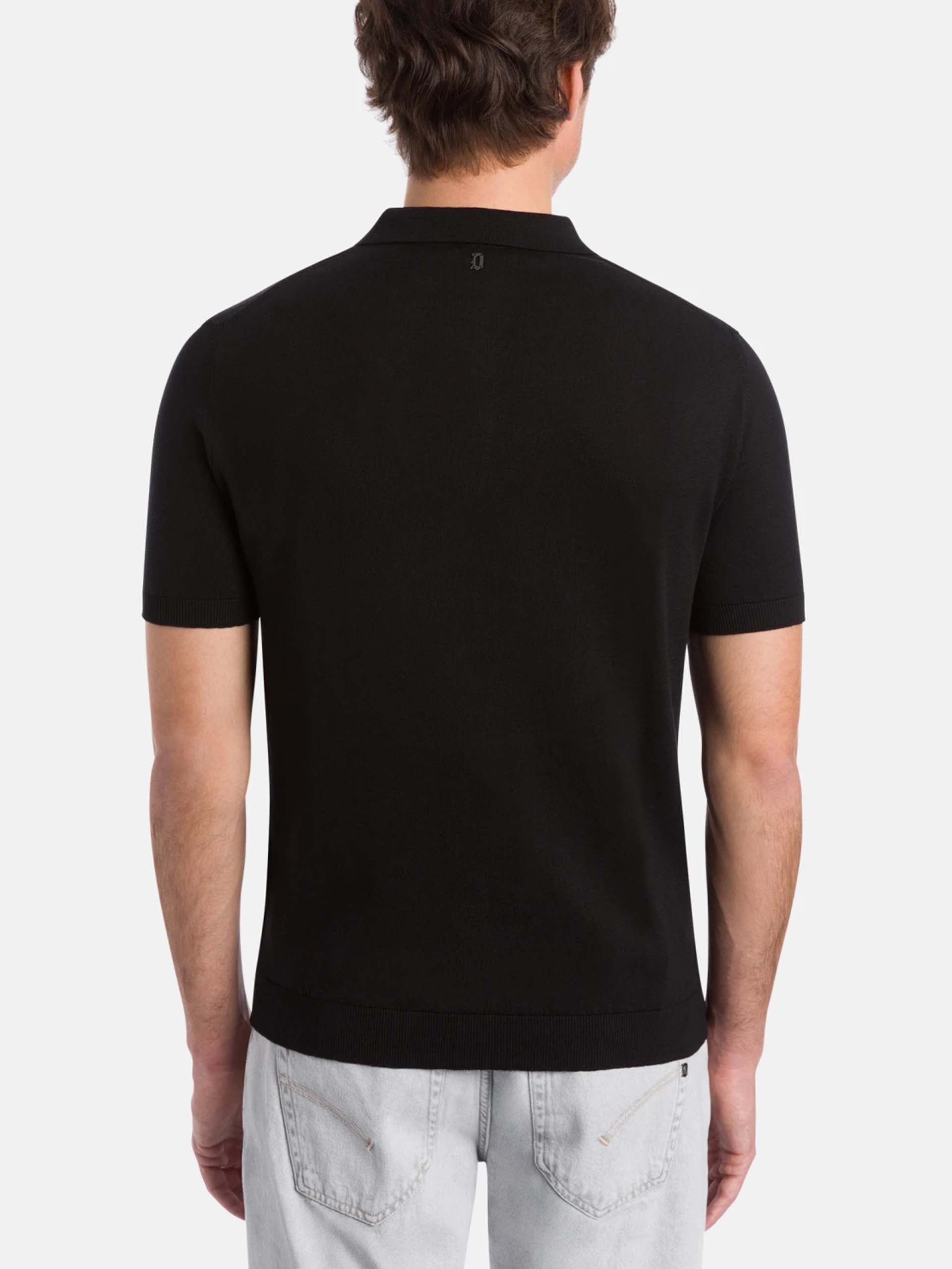 DONDUP - Strickpolo aus Seiden-Mix für Herren Schwarz - Black