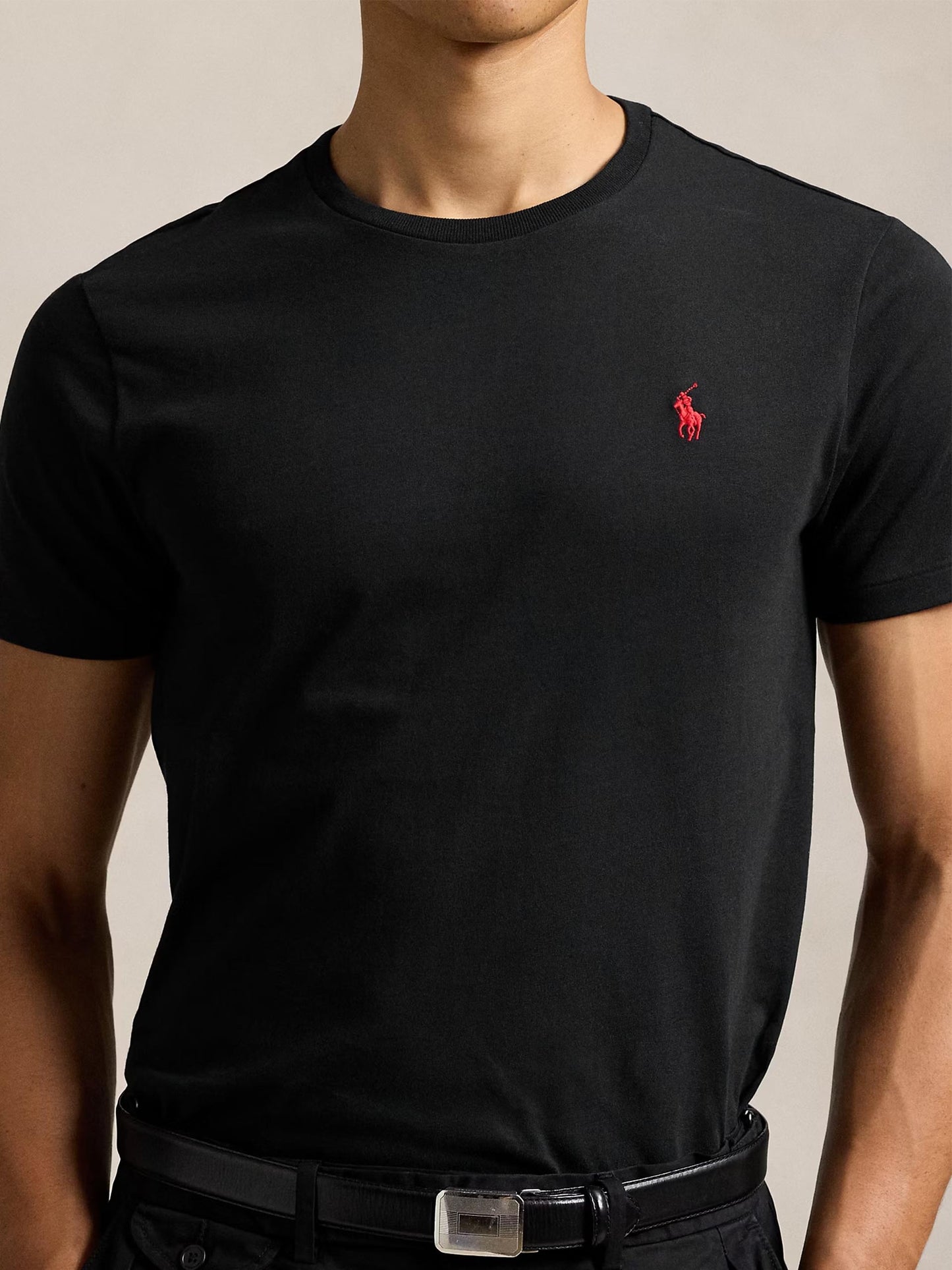 Polo Ralph Lauren – T-Shirt aus Baumwolljersey Slim-Fit für Herren Schwarz - Black