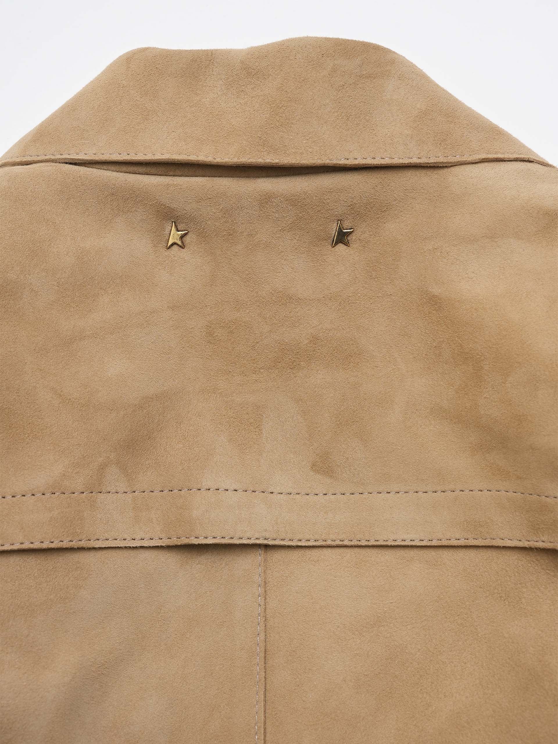 GOLDEN GOOSE - Trenchcoat aus Veloursleder für Damen Beige