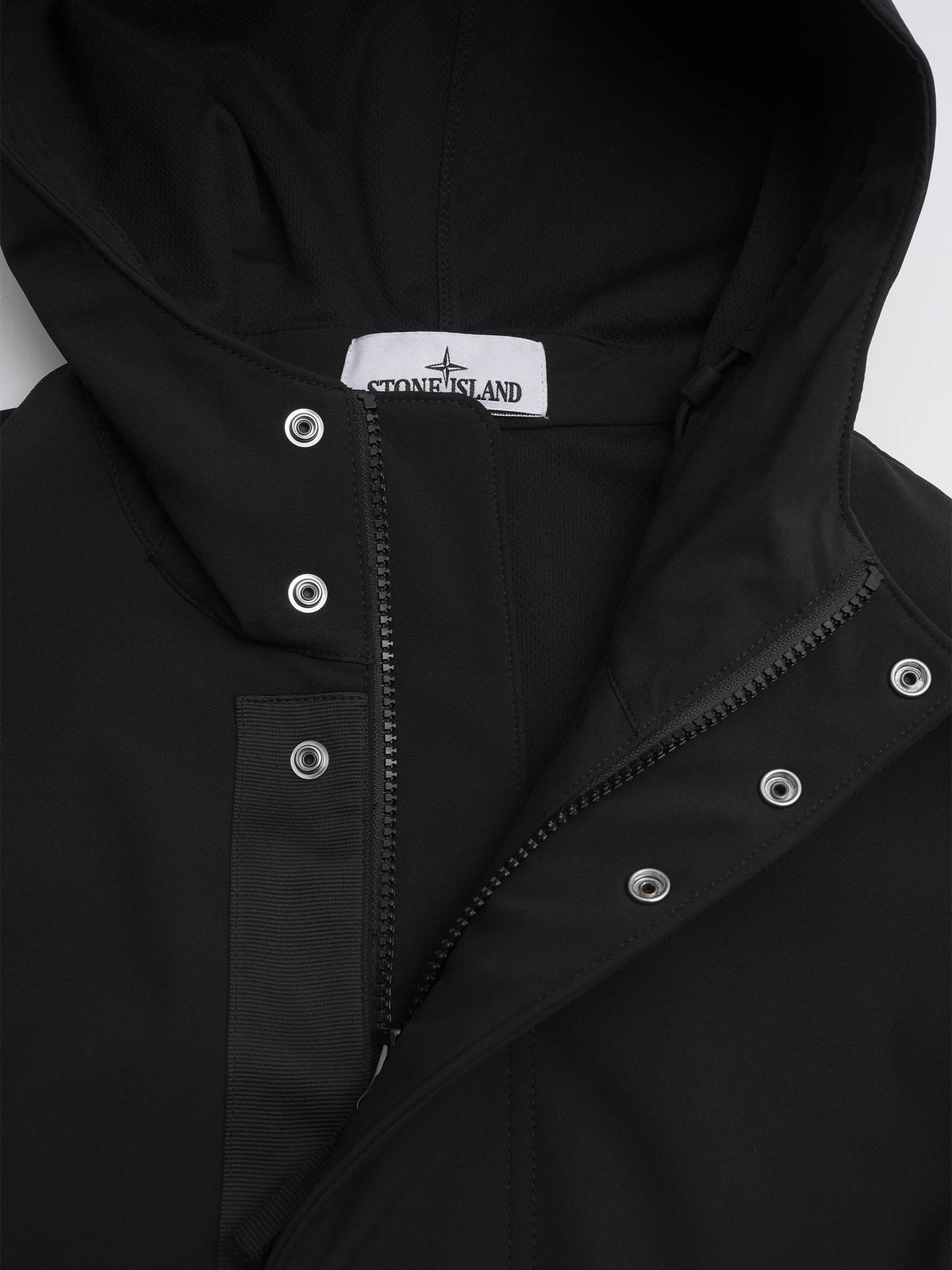Stone island Kapuzenjacke Soft Shell-R für Herren Schwarz
