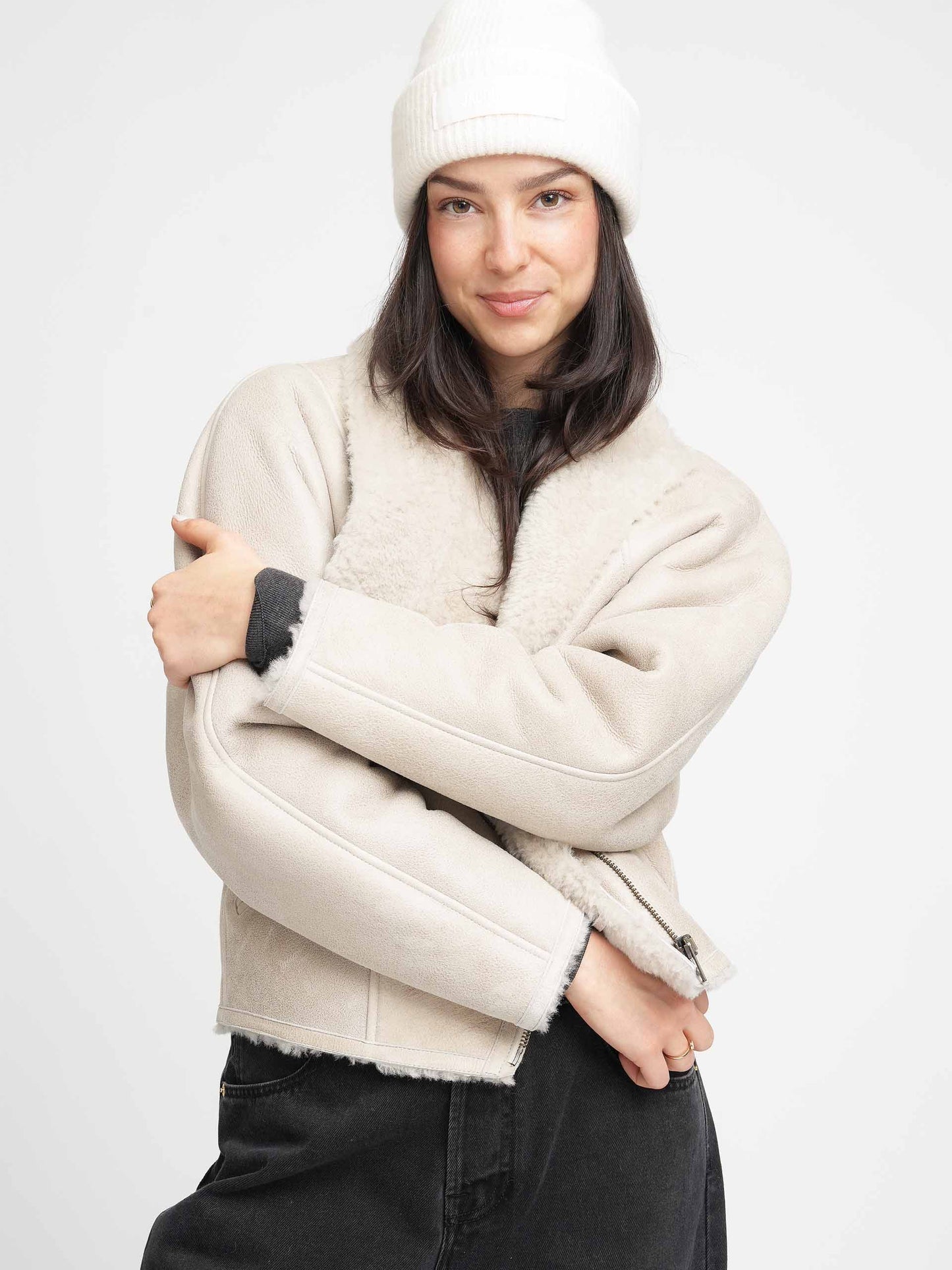 ISABEL MARANT - Shearling-Jacke Blondine für Damen in Ecru