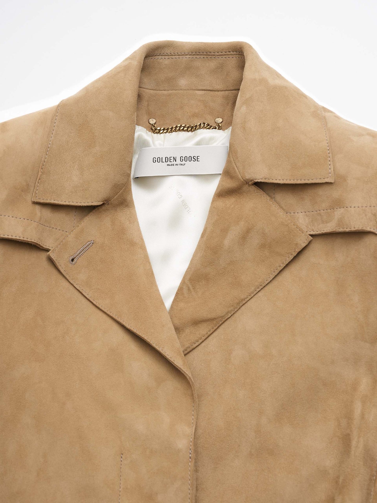 GOLDEN GOOSE - Trenchcoat aus Veloursleder für Damen Beige