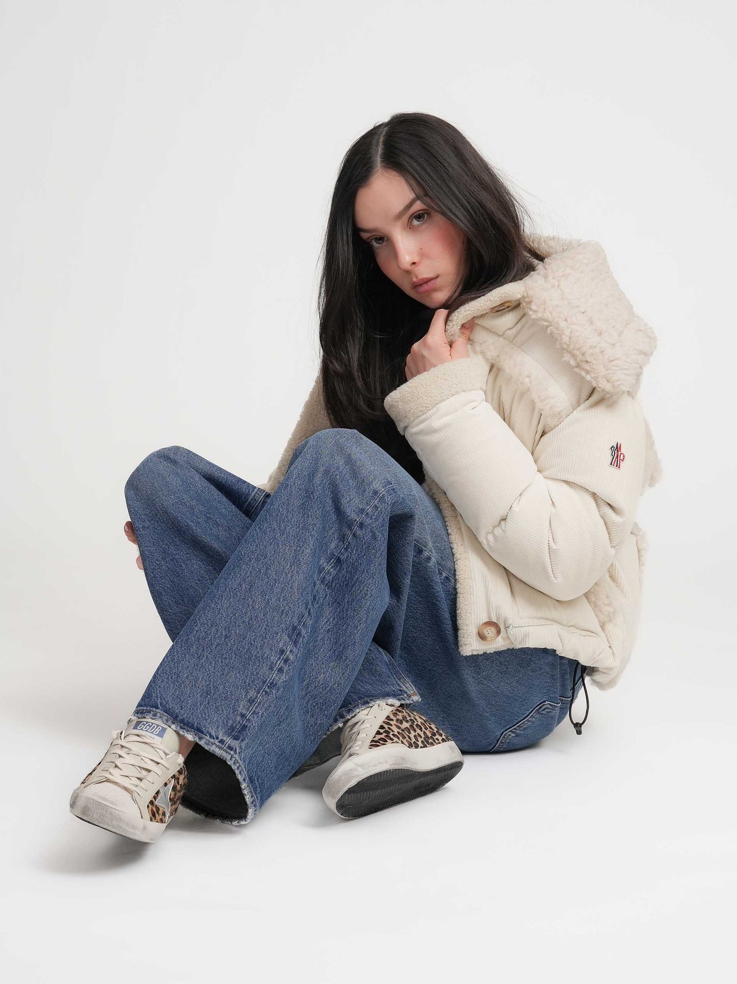 MONCLER GRENOBLE - Daunenjacke Caleu aus Kord für Damen