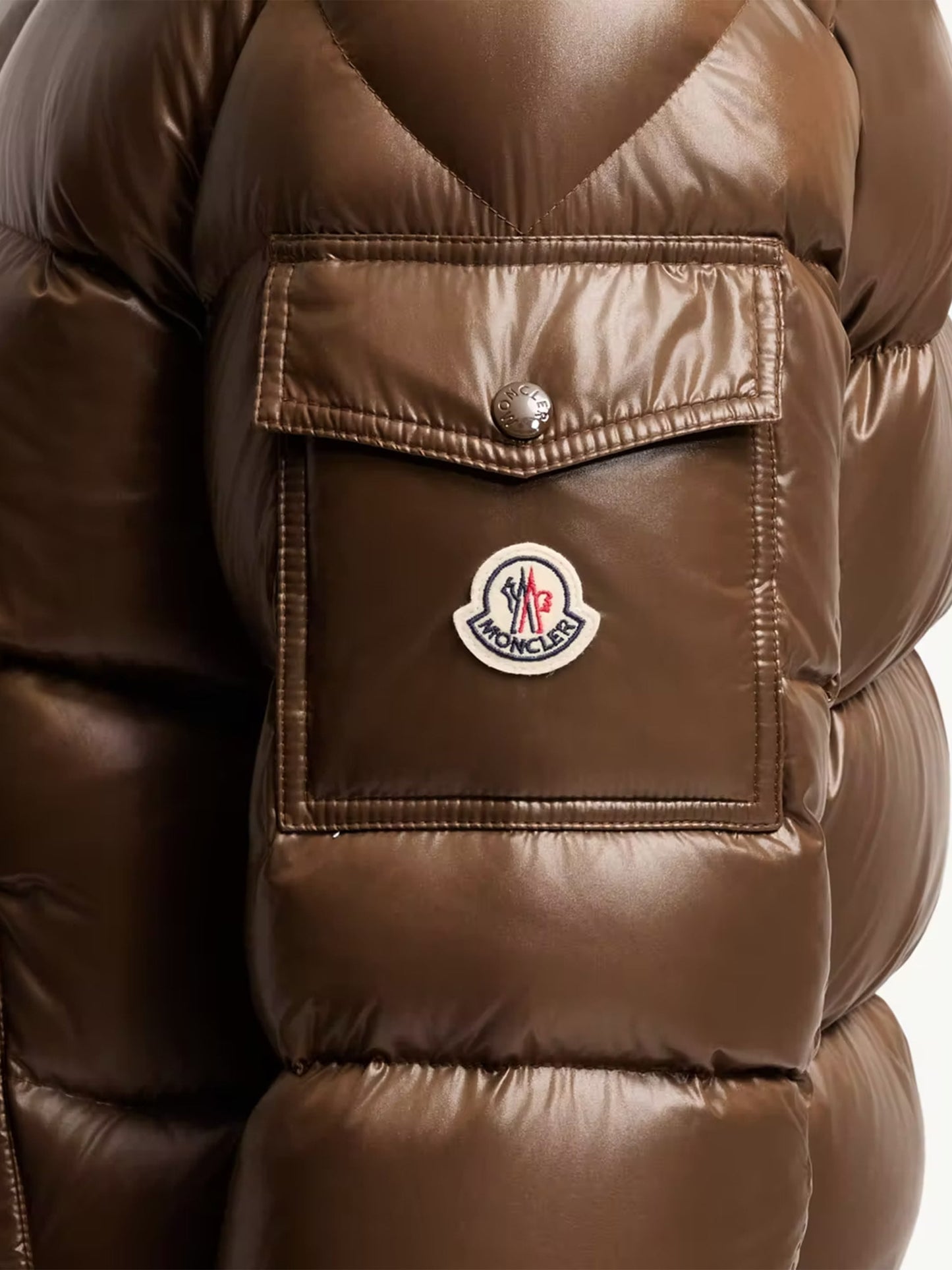 Moncler – Daunenjacke Maya mit Kapuze für Herren Braun - Brown