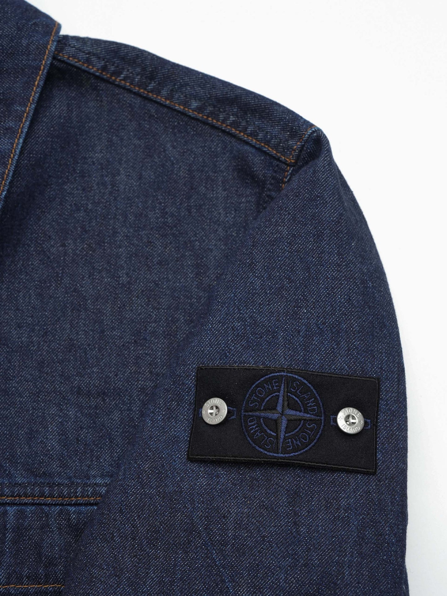 STONE ISLAND - Hemdjacke aus Rinse-Denim für Herren Dunkelblau - Blue Rinse