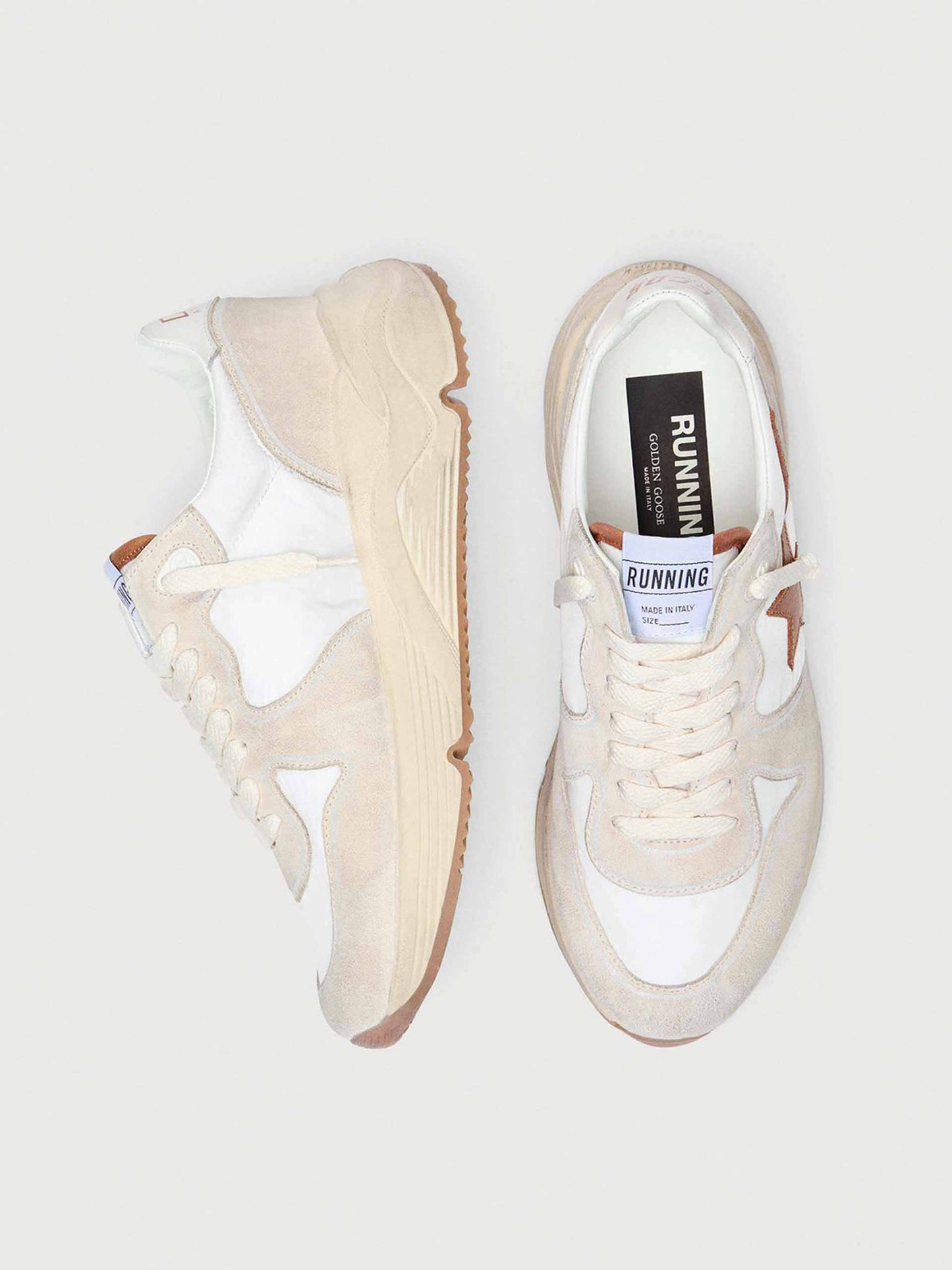 GOLDEN GOOSE - Sneakers Running Sole für Damen in Beige Weiß Braun