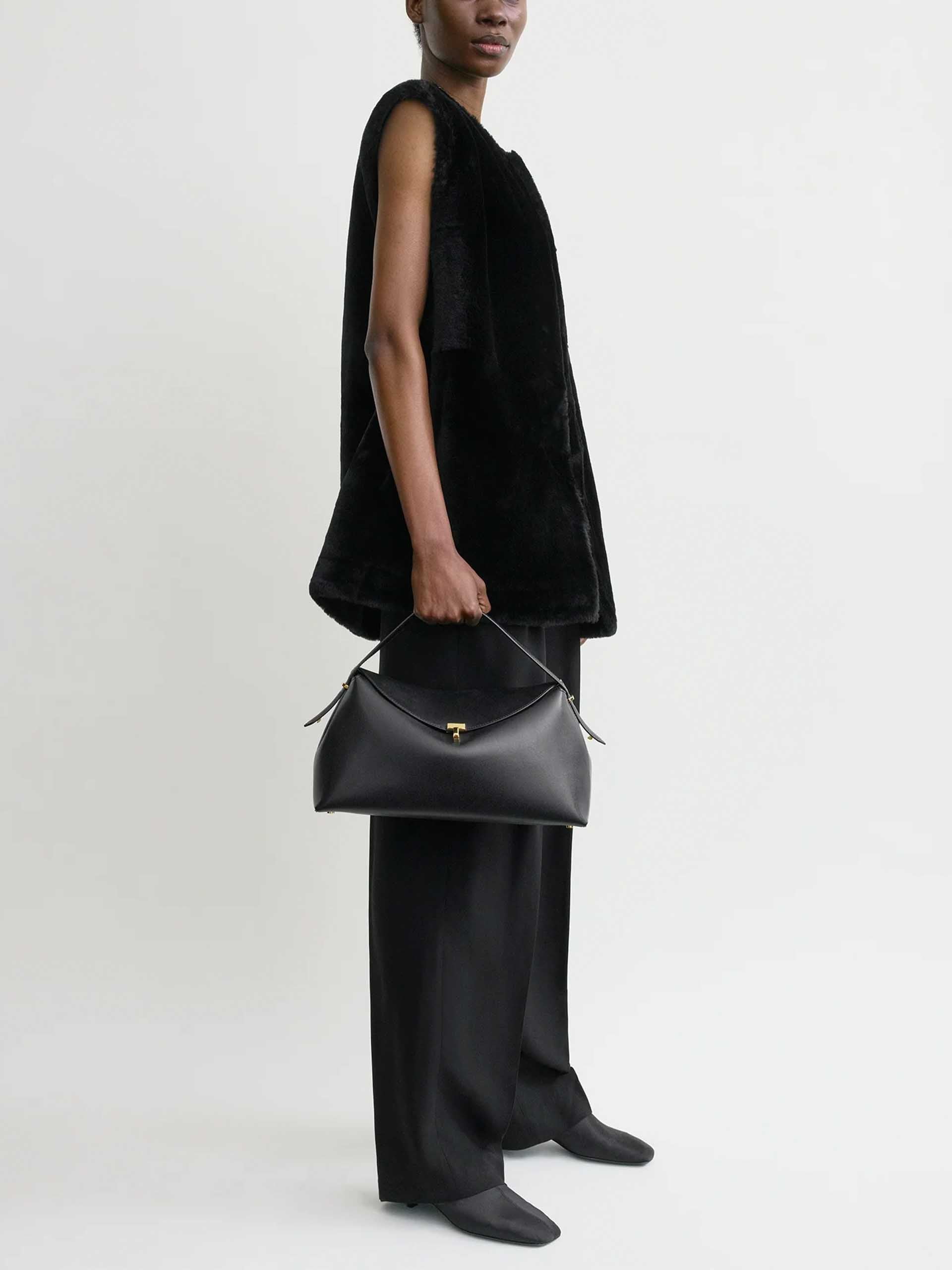 TOTEME - T-Lock Tote Bag aus Leder in Schwarz - Black