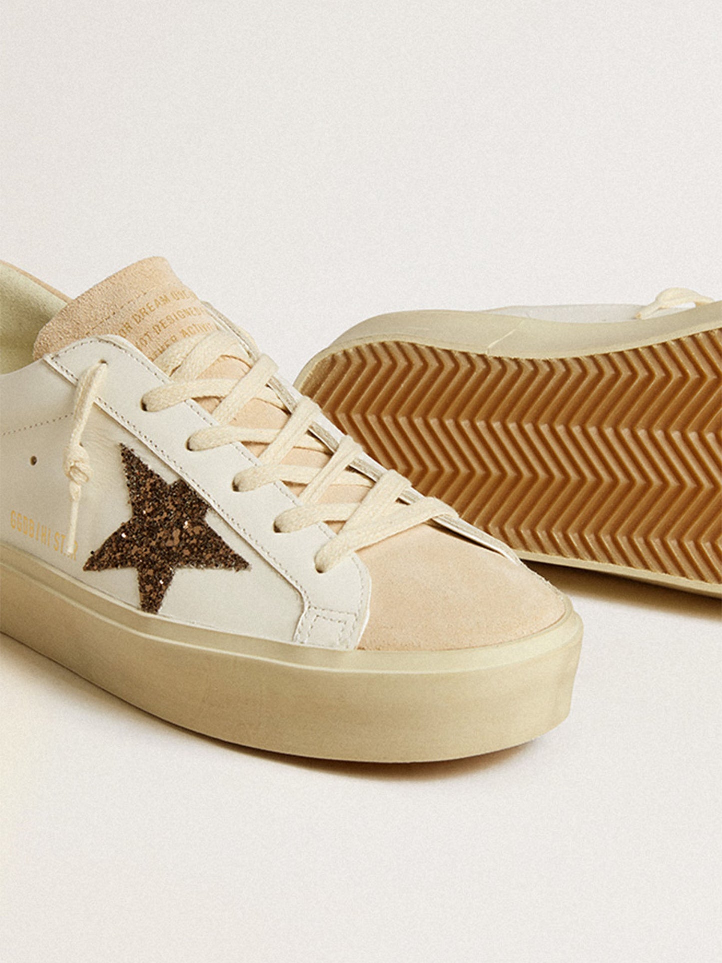 GOLDEN GOOSE - Sneaker Hi Star mit Glitzer-Stern für Damen