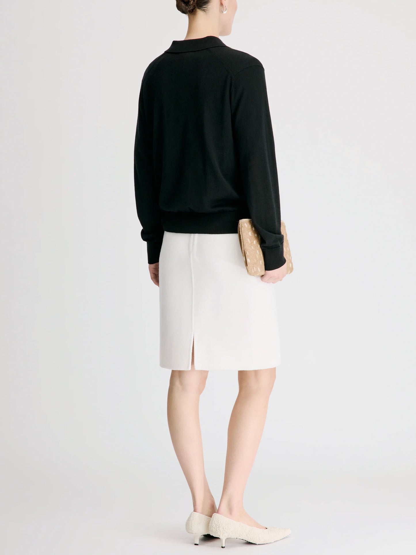 Loulou De Saison – Polo-Top Miles aus Kaschmir für Damen Schwarz - Black
