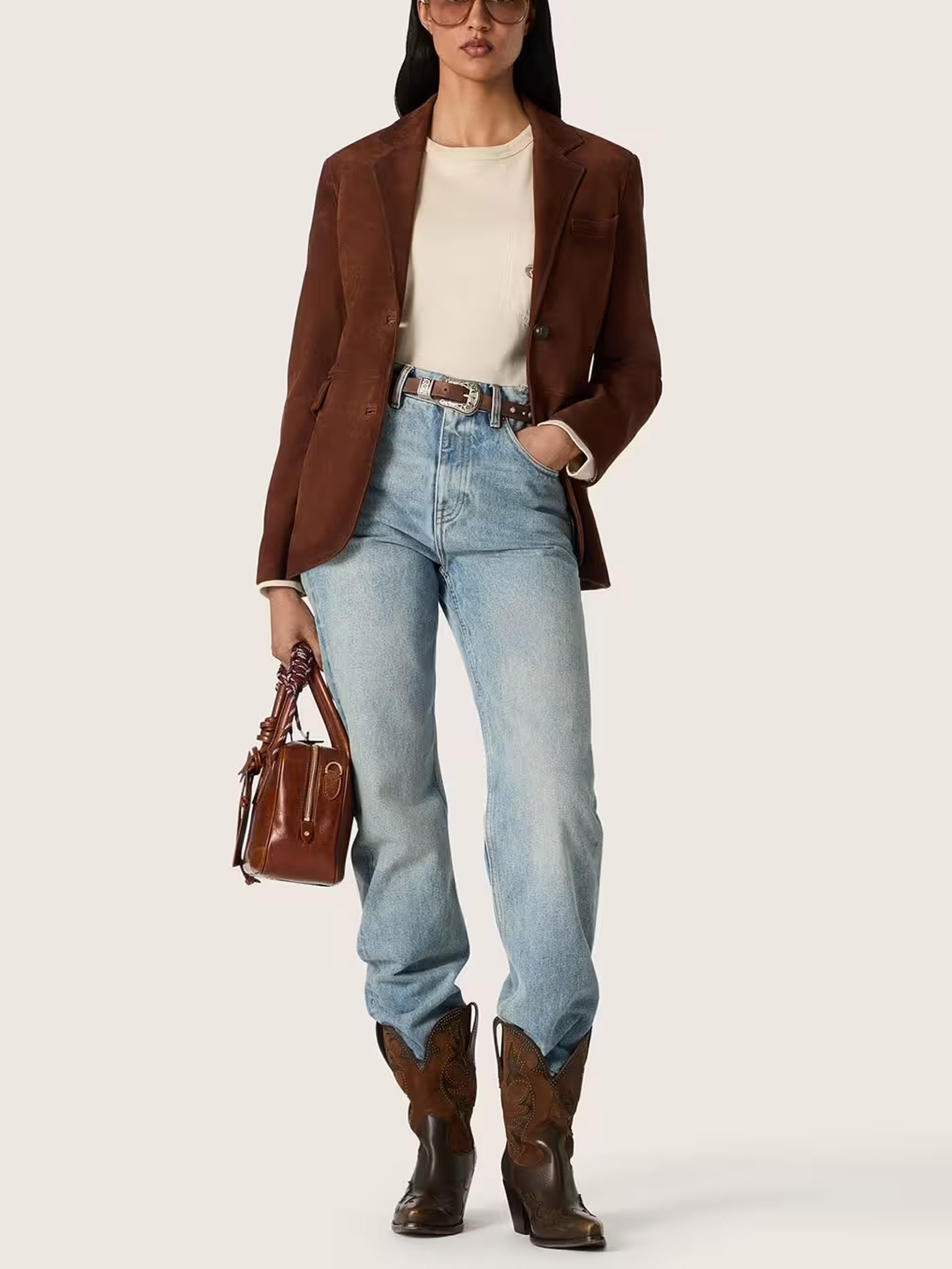 GOLDEN GOOSE - Blazer Robyn aus Veloursleder für Damen
