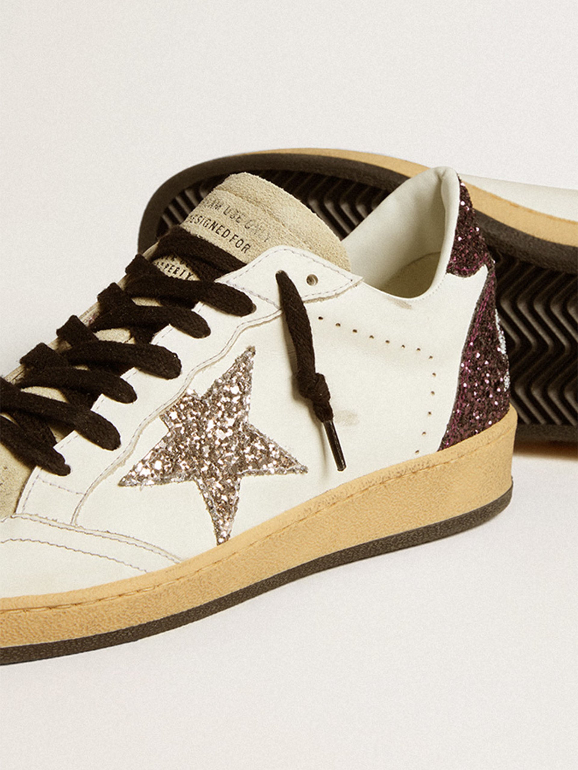 GOLDEN GOOSE - Sneaker Ball Star mit Glitzer-Details für Damen