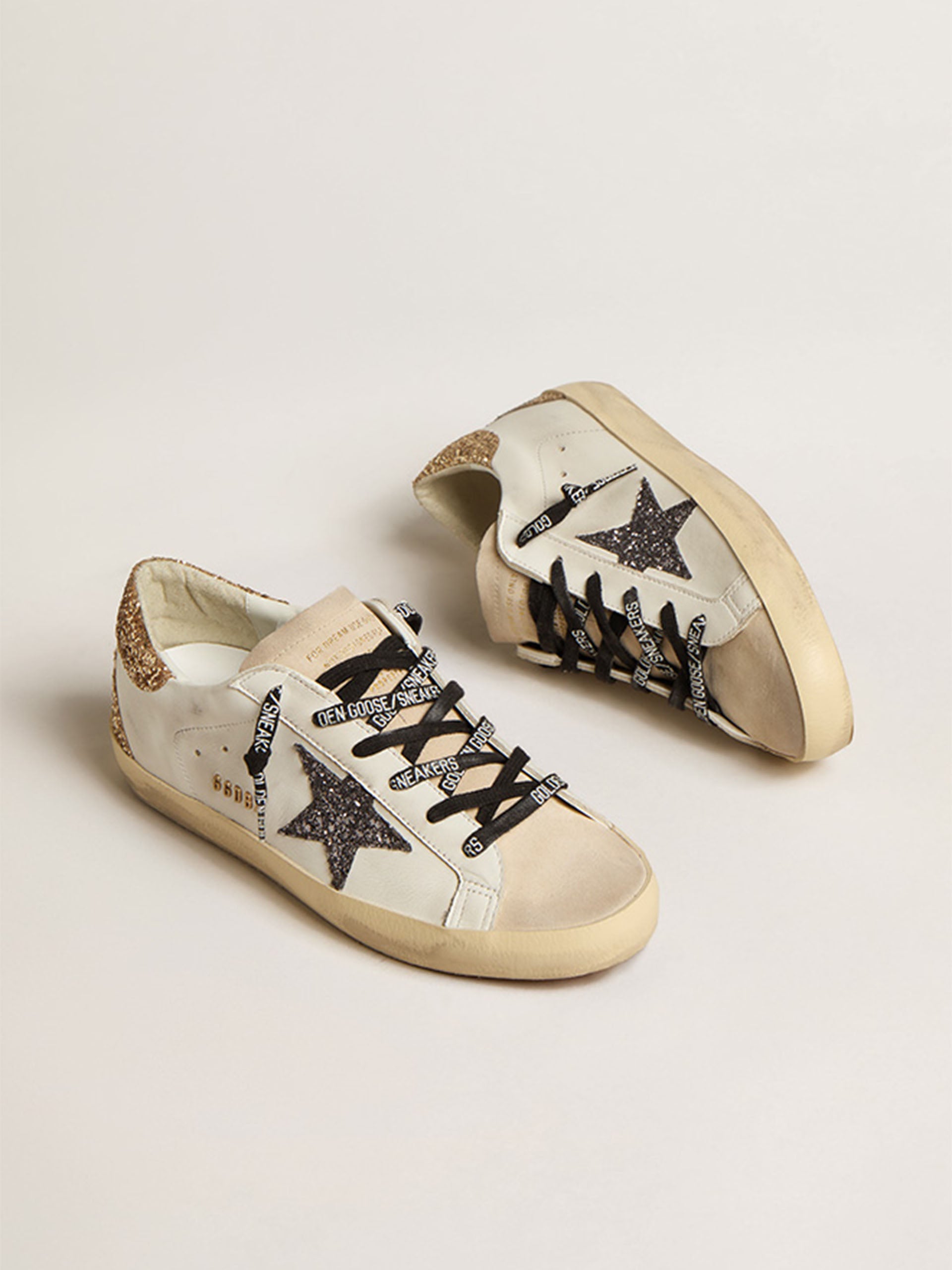 GOLDEN GOOSE - Sneaker Super-Star mit Glitzer-Details für Damen