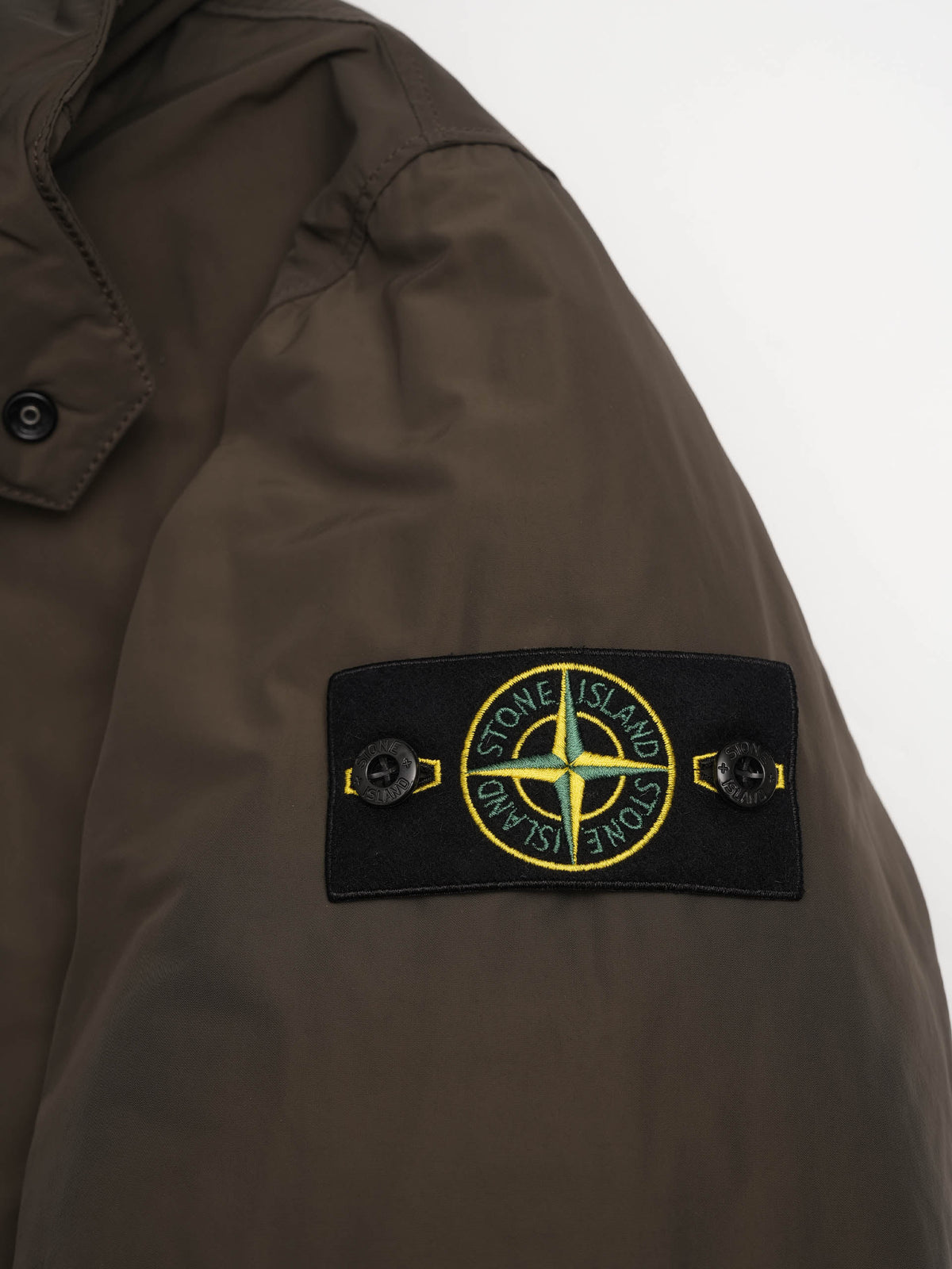 Stone island Langer Daunenparka mit Kapuze für Herren Braun