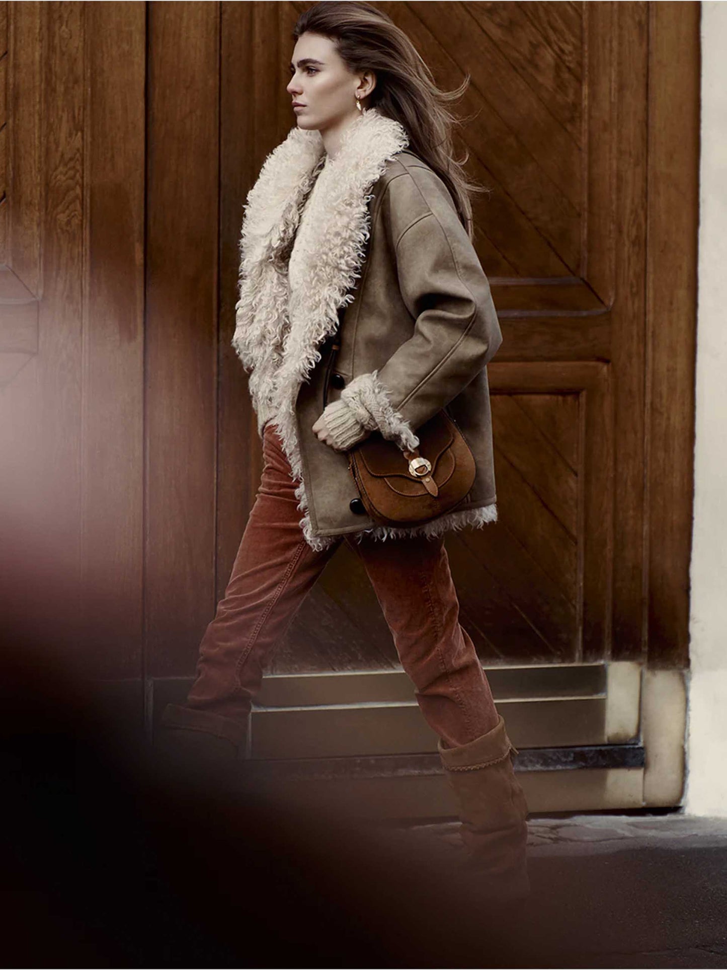 MARANT ETOILE - Mantel Clea in Lammfell-Optik für Damen