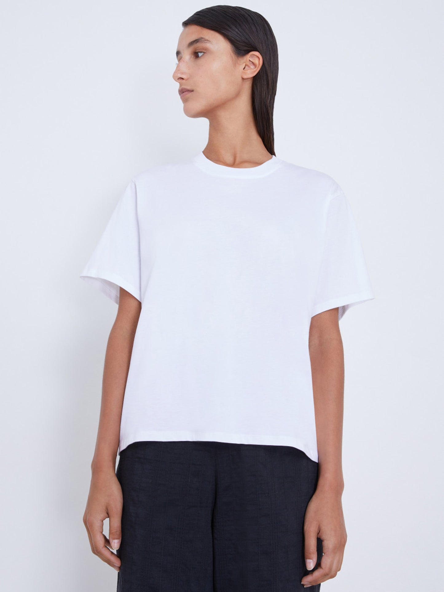 LOULOU STUDIO - T-Shirt Telanto im Boxy-Fit Weiss – White