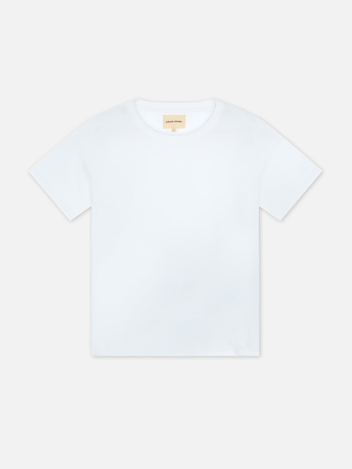 LOULOU STUDIO - Oversized T-Shirt Basiluzzo Weiss – White