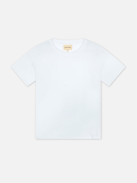 LOULOU STUDIO - Oversized T-Shirt Basiluzzo Weiss – White