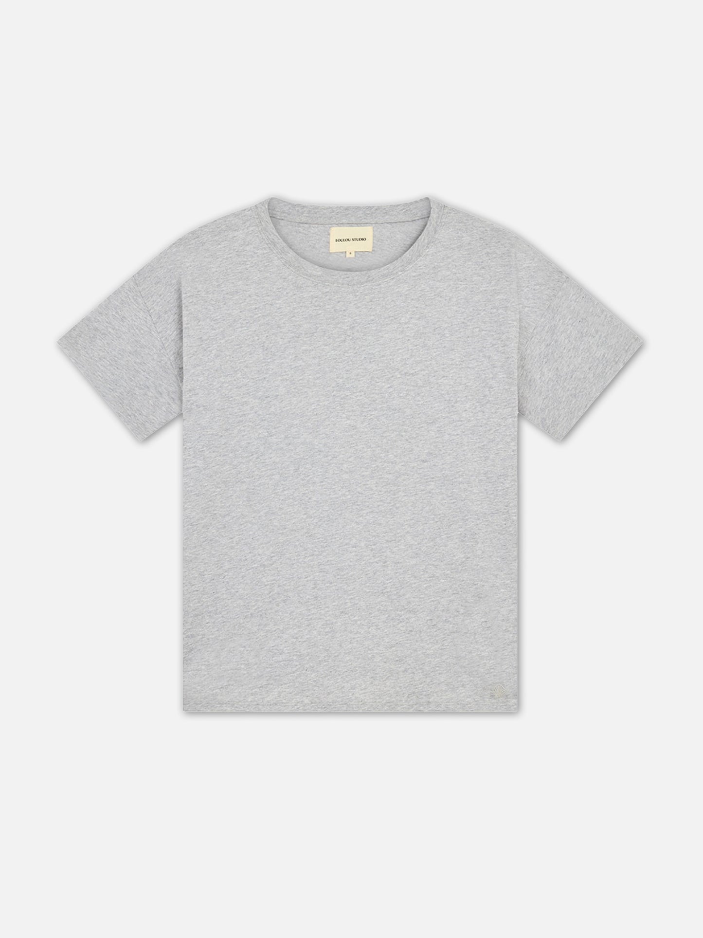 LOULOU STUDIO - Oversized T-Shirt Basiluzzo Grau – Gray