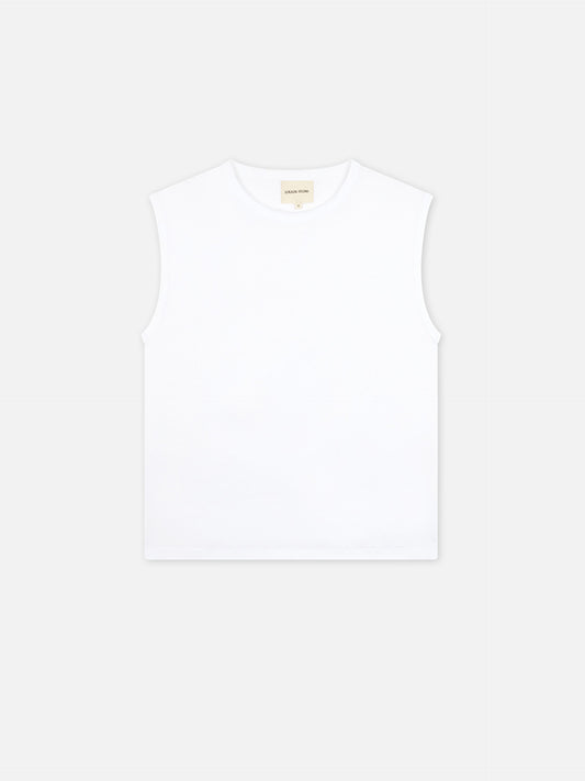 LOULOU STUDIO - Ärmelloses T-Shirt Brani Weiss – White