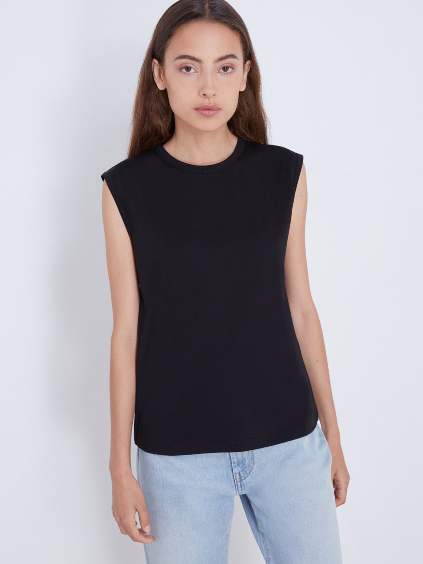 LOULOU STUDIO - Ärmelloses T-Shirt Brani Schwarz – Black