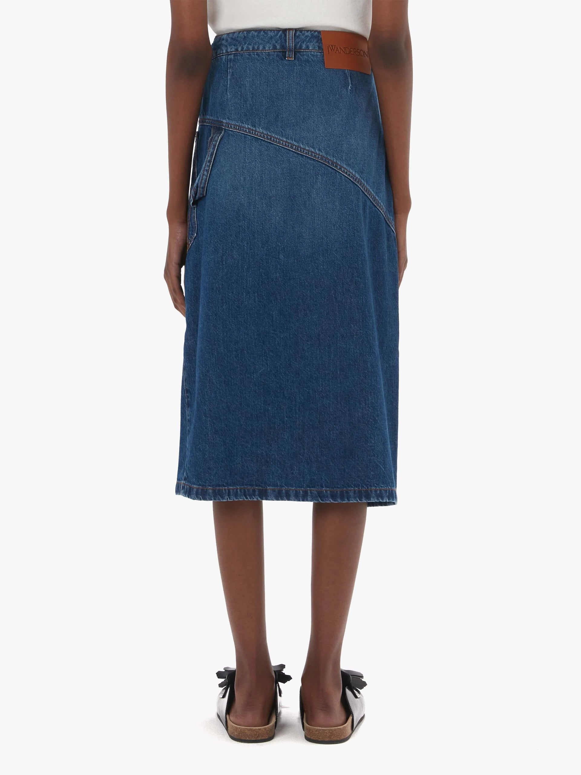 JW ANDERSON - Twisted Midirock aus Denim für Damen