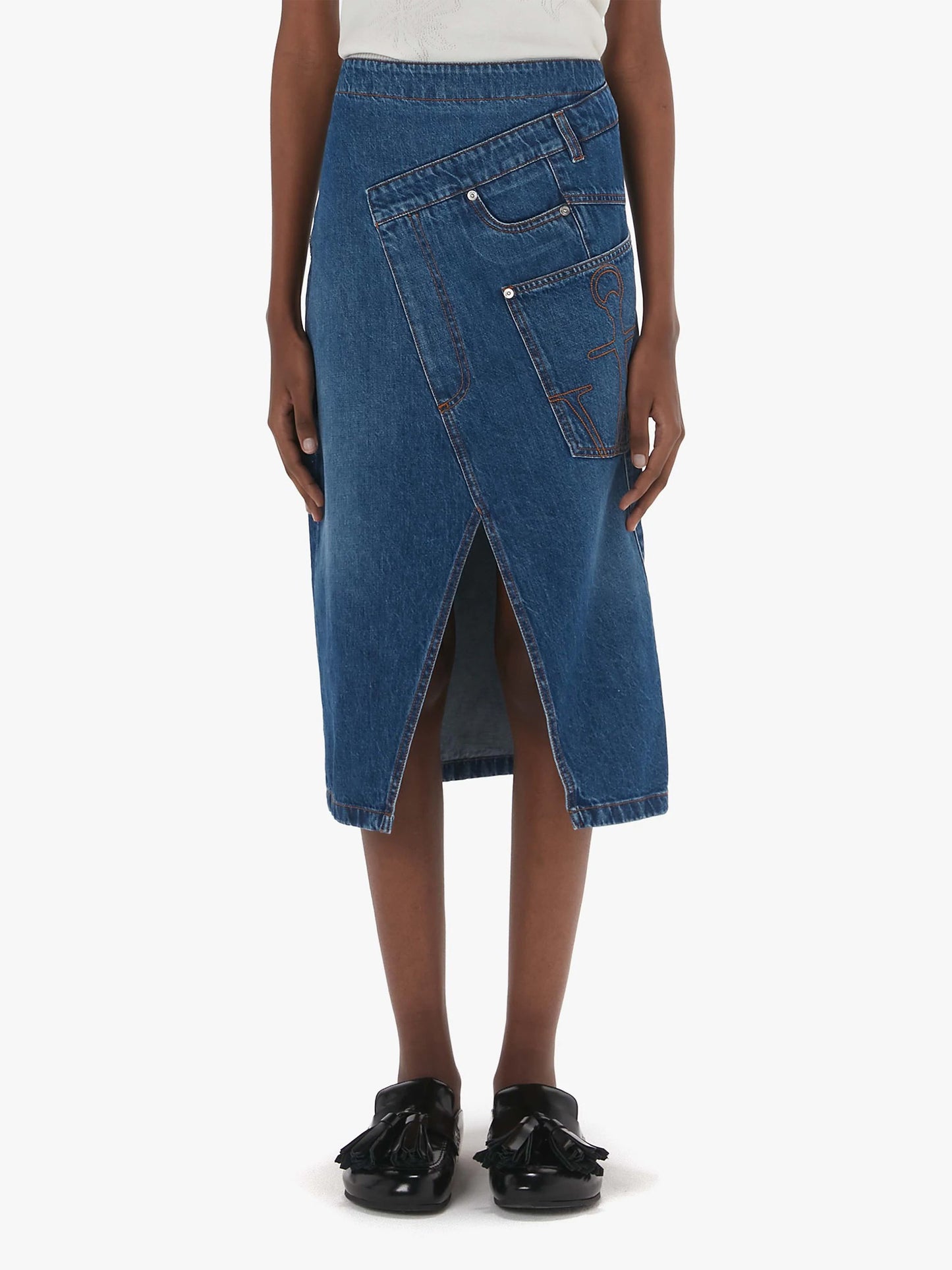 JW ANDERSON - Twisted Midirock aus Denim für Damen