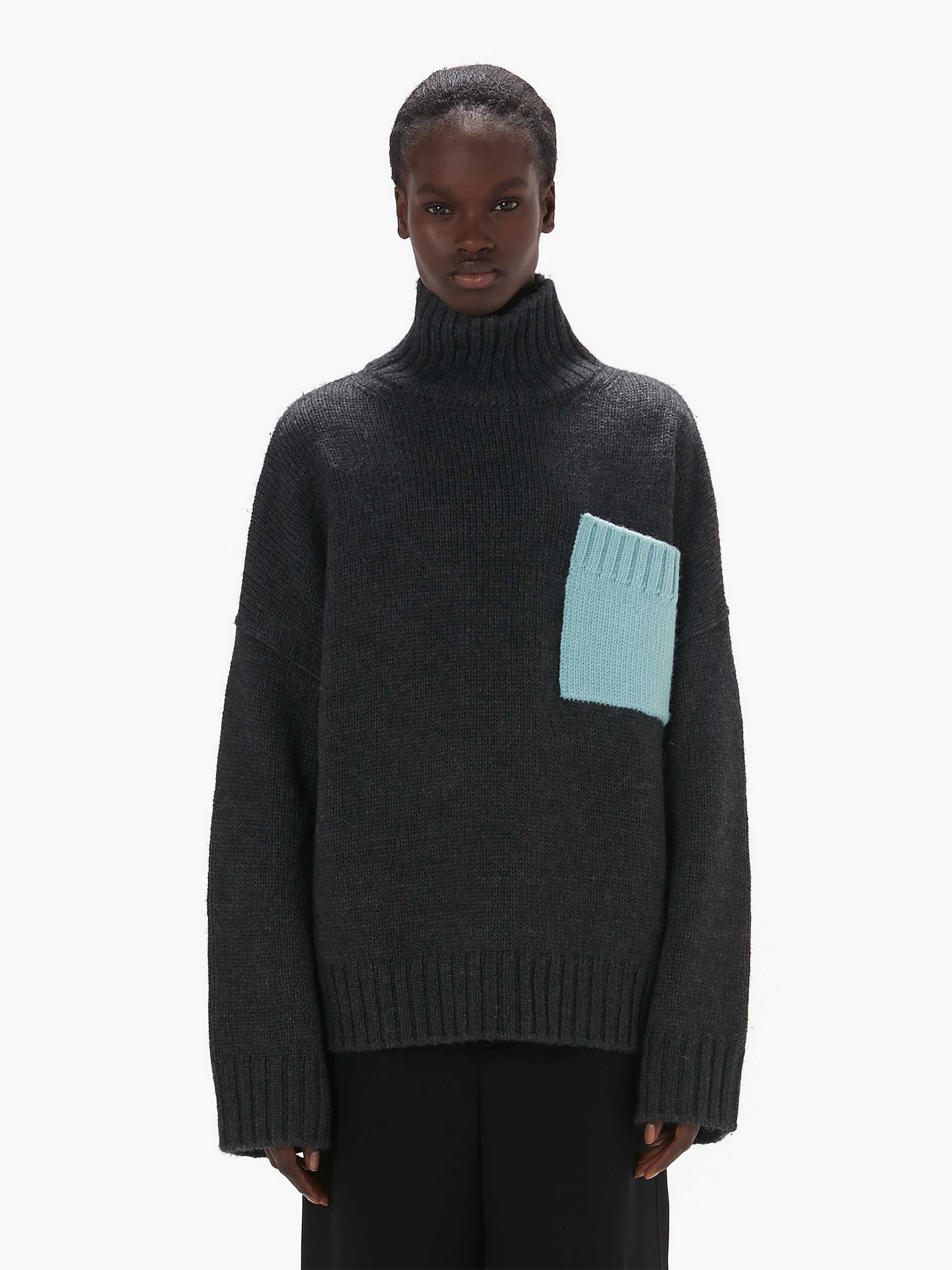 JW ANDERSON - Rollkragenpullover mit Brusttasche für Damen