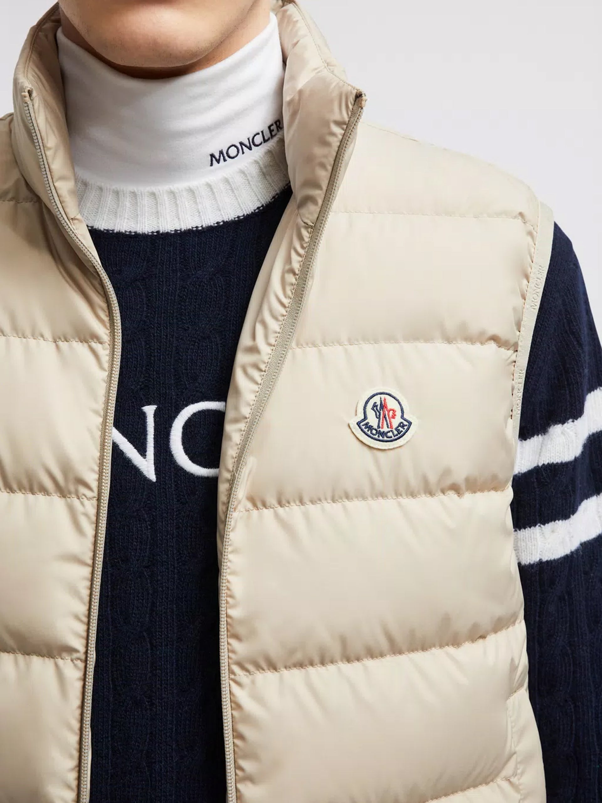 MONCLER - Contrin Daunenweste für Herren Beige