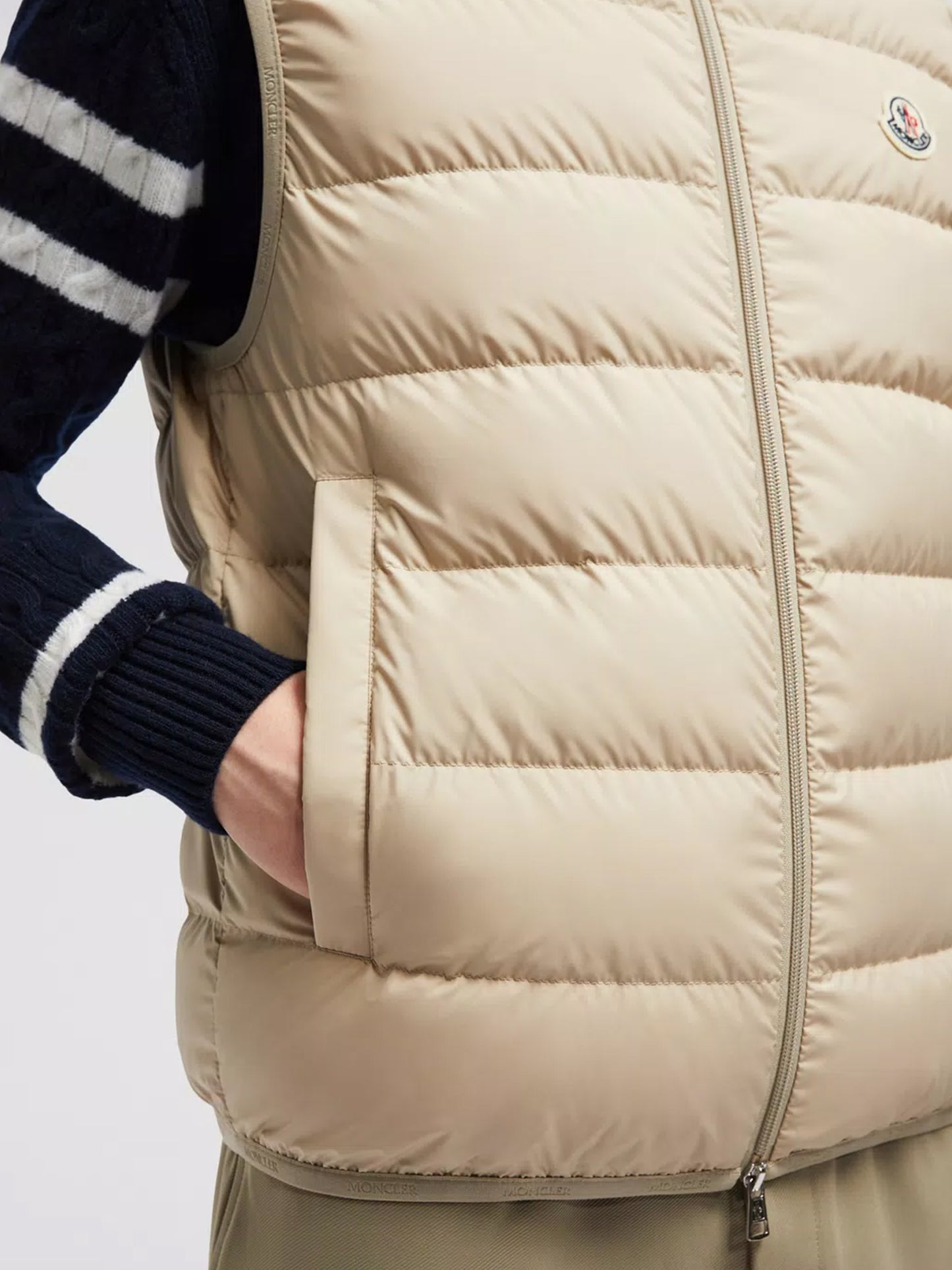 MONCLER - Contrin Daunenweste für Herren Beige