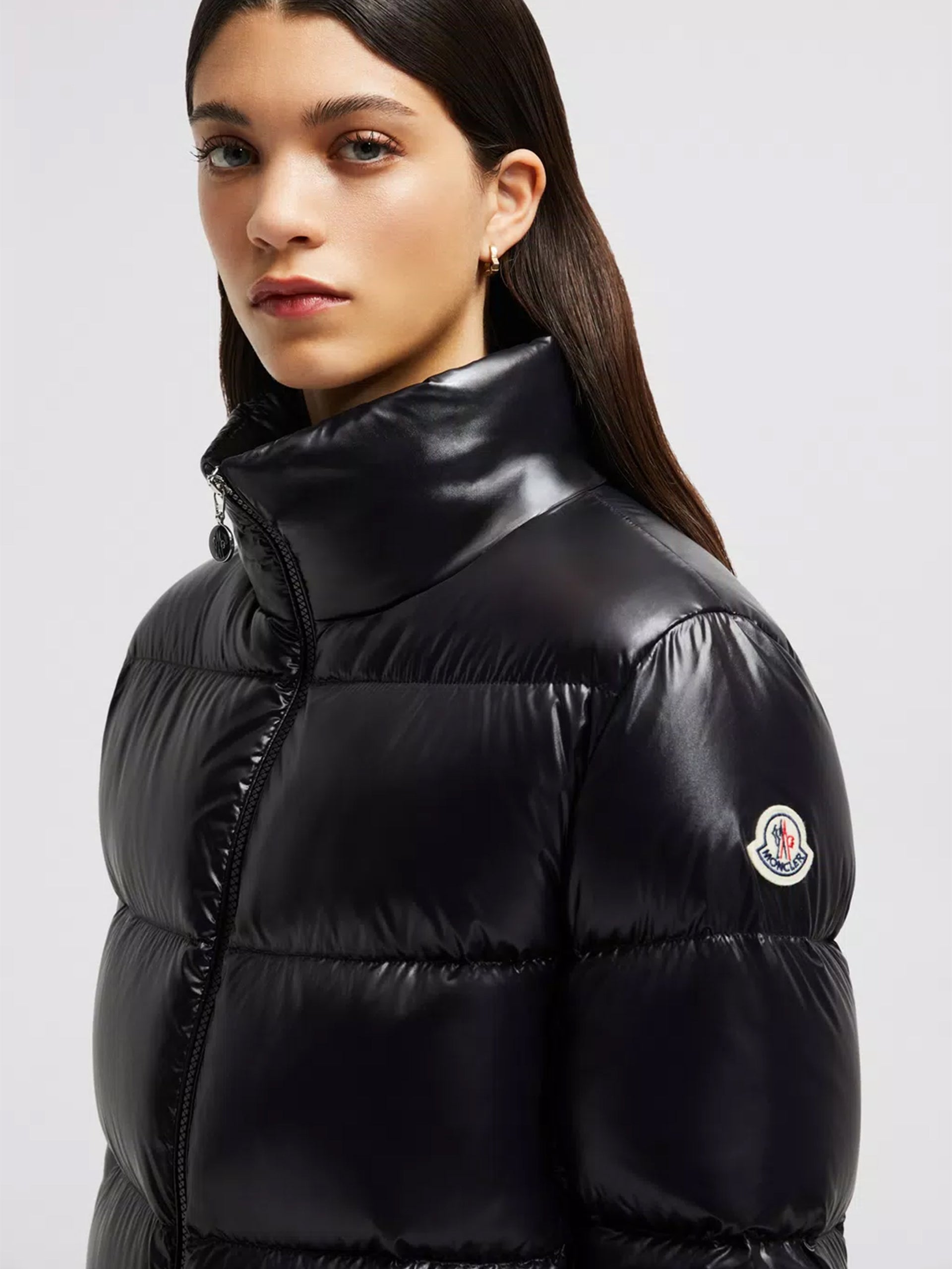 MONCLER - Abbadia kurze Daunenjacke für Damen Schwarz – Black