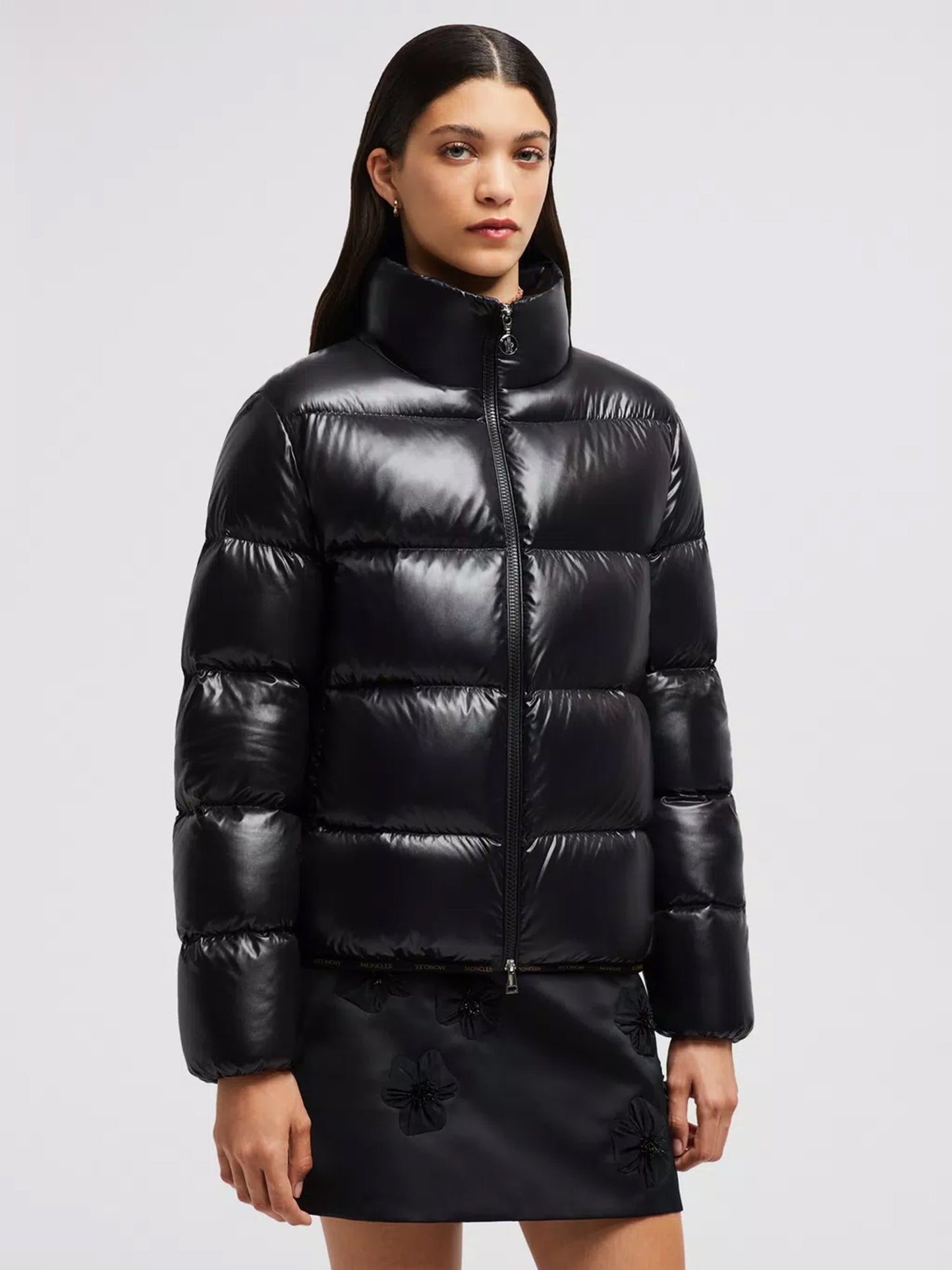 MONCLER - Abbadia kurze Daunenjacke für Damen Schwarz – Black